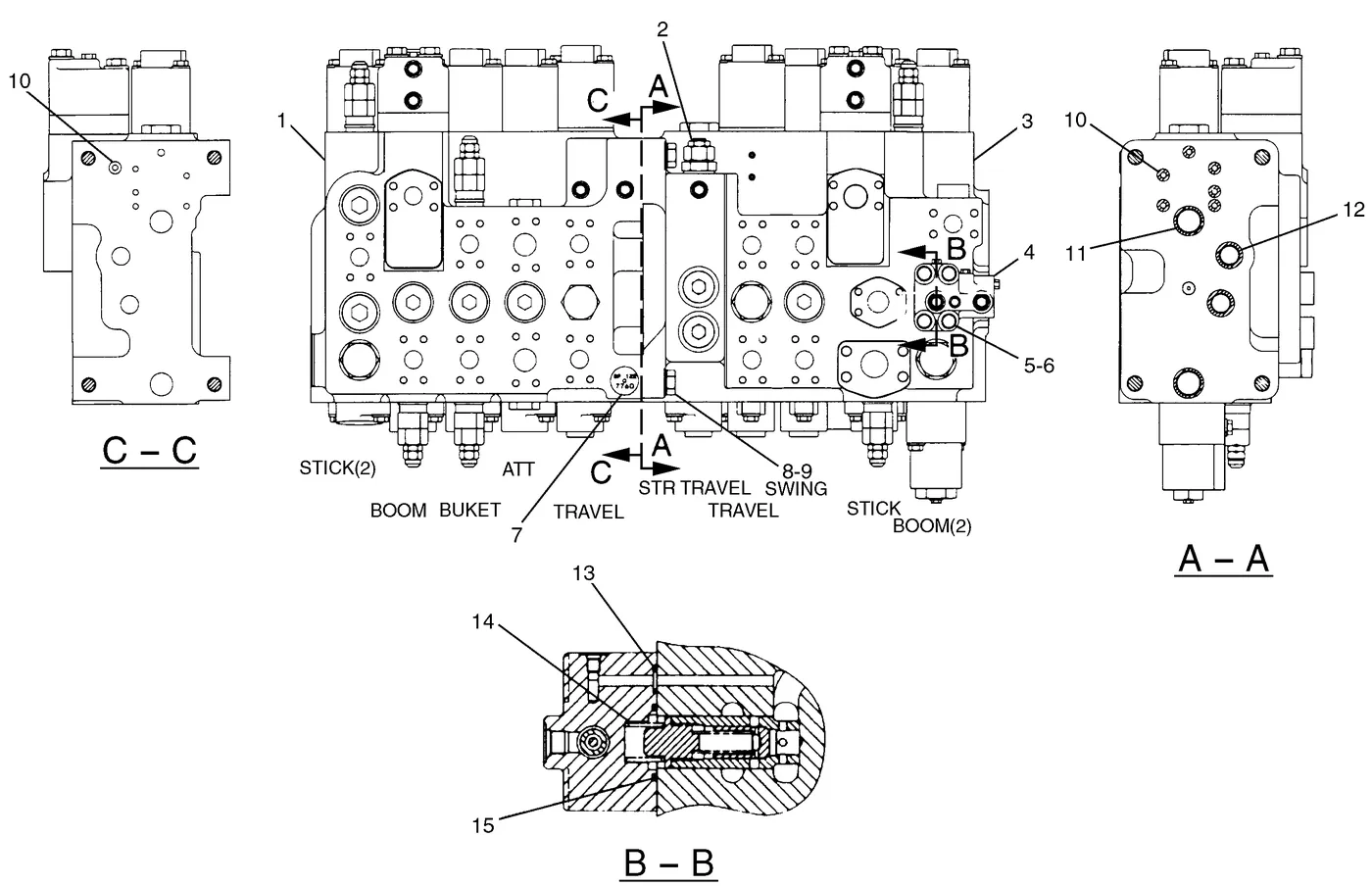 345B · HYDRAULIC SYSTEM · 122-7760 CAT parts diagram
