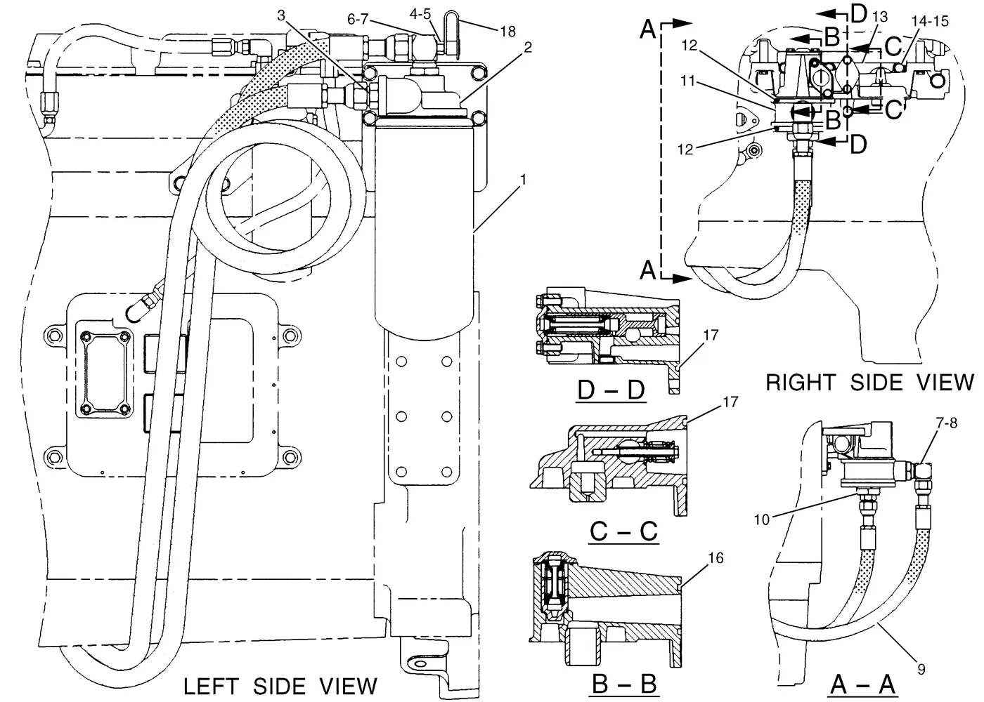 345B · LUBRICATION SYSTEM · 144-6648 CAT parts diagram