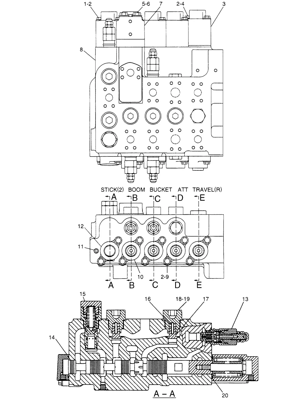345B · HYDRAULIC SYSTEM · 122-7761 CAT parts diagram