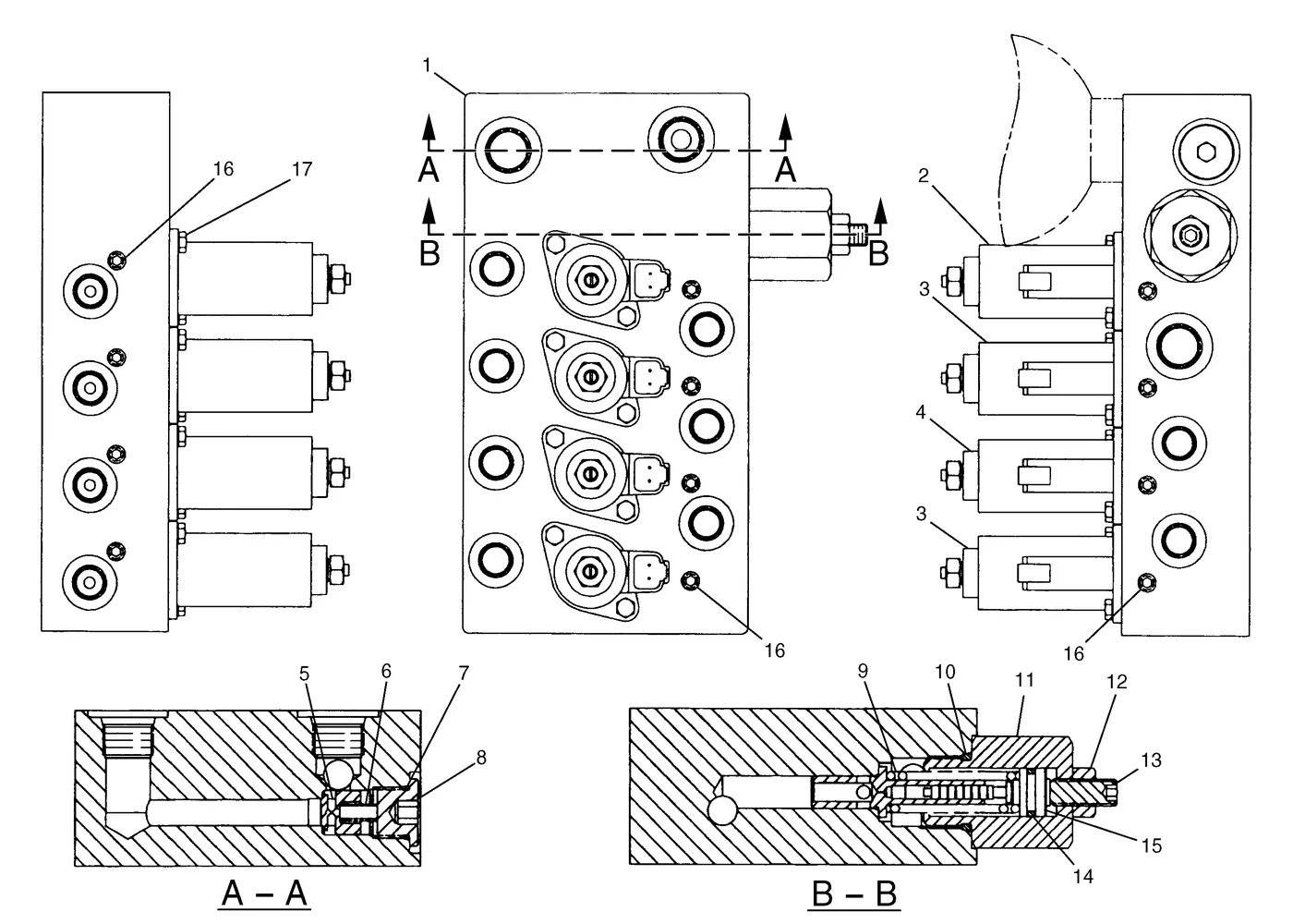345B · HYDRAULIC SYSTEM · 165-9580 CAT parts diagram