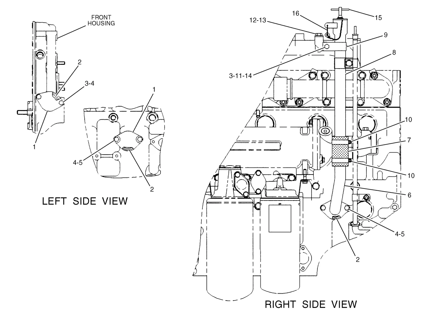 345B · LUBRICATION SYSTEM · 133-7003 CAT parts diagram