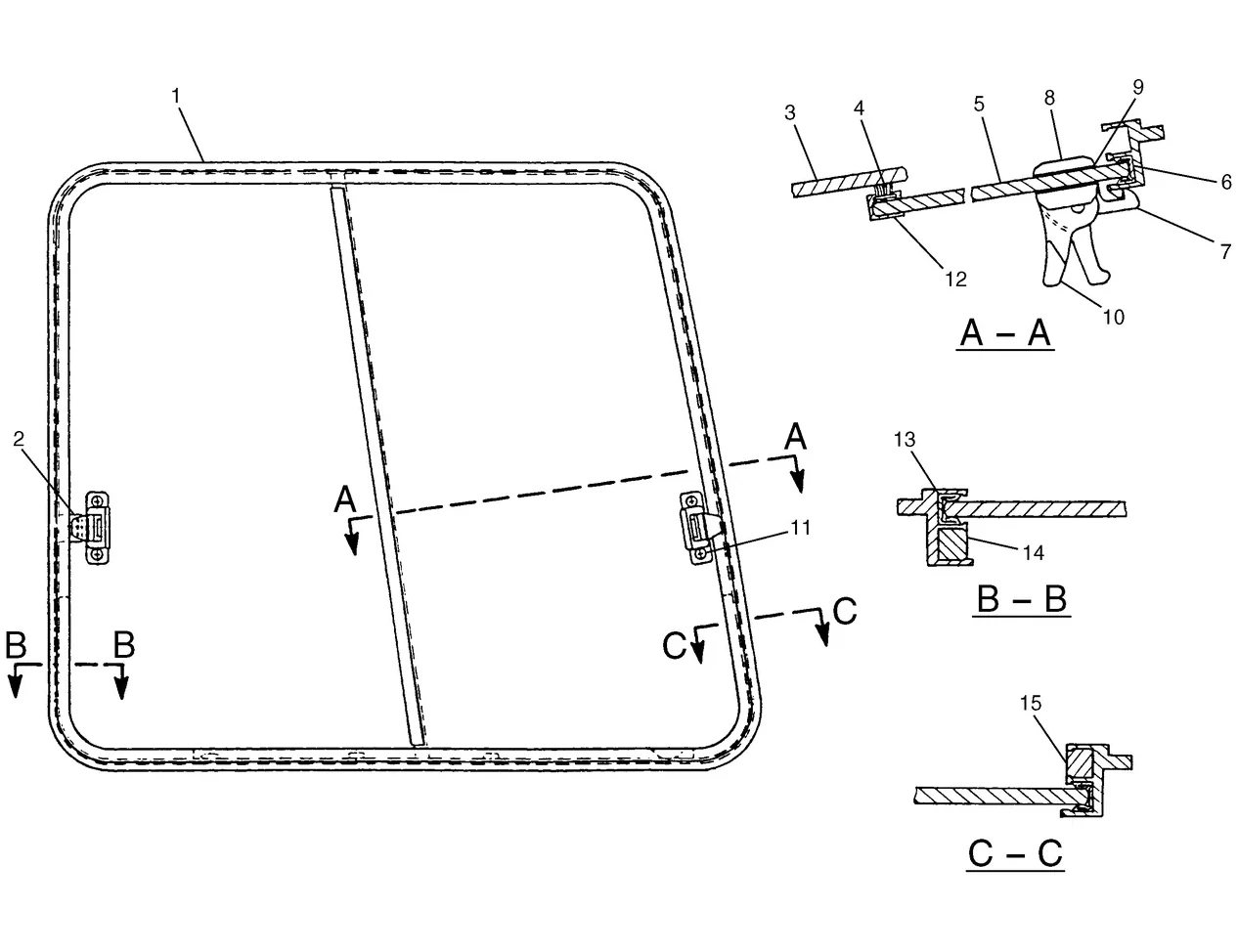 345B · OPERATOR STATION · 155-7053 CAT parts diagram