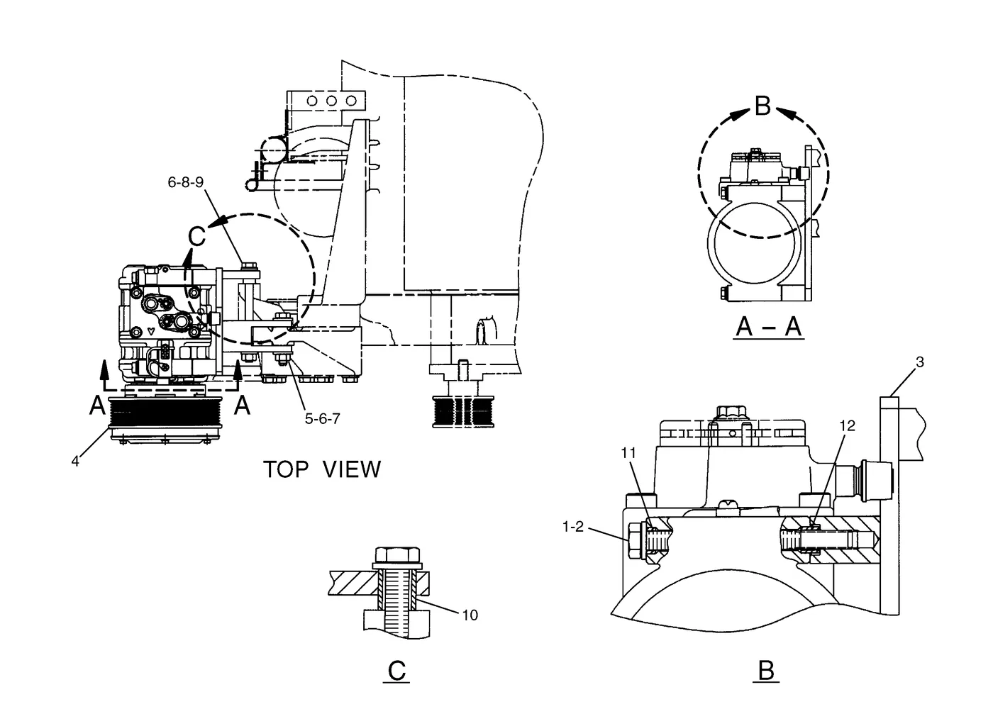 345B · OPERATOR STATION · 124-1689 CAT parts diagram