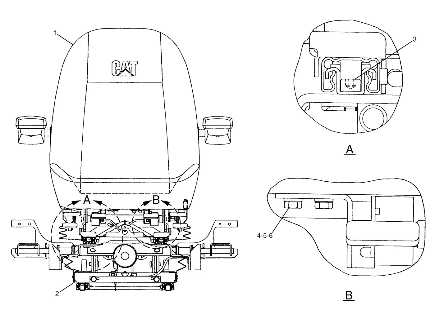 345B · OPERATOR STATION · 111-6283 CAT parts diagram