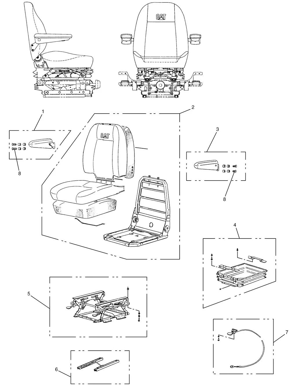 345B · OPERATOR STATION · 151-9617 CAT parts diagram