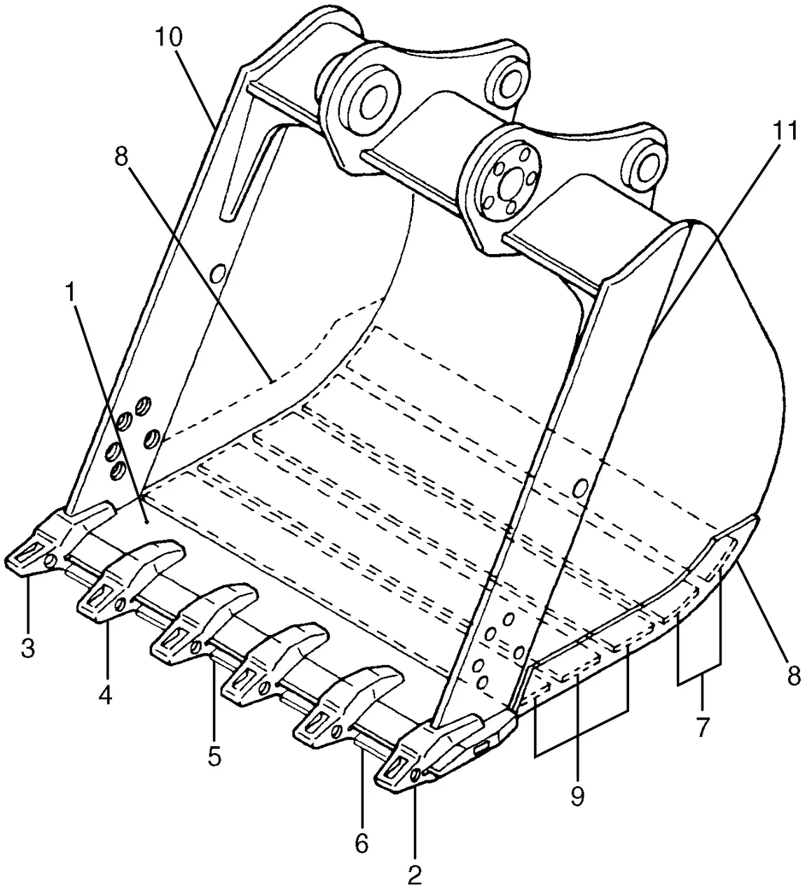345B · IMPLEMENTS · 165-0836 CAT parts diagram