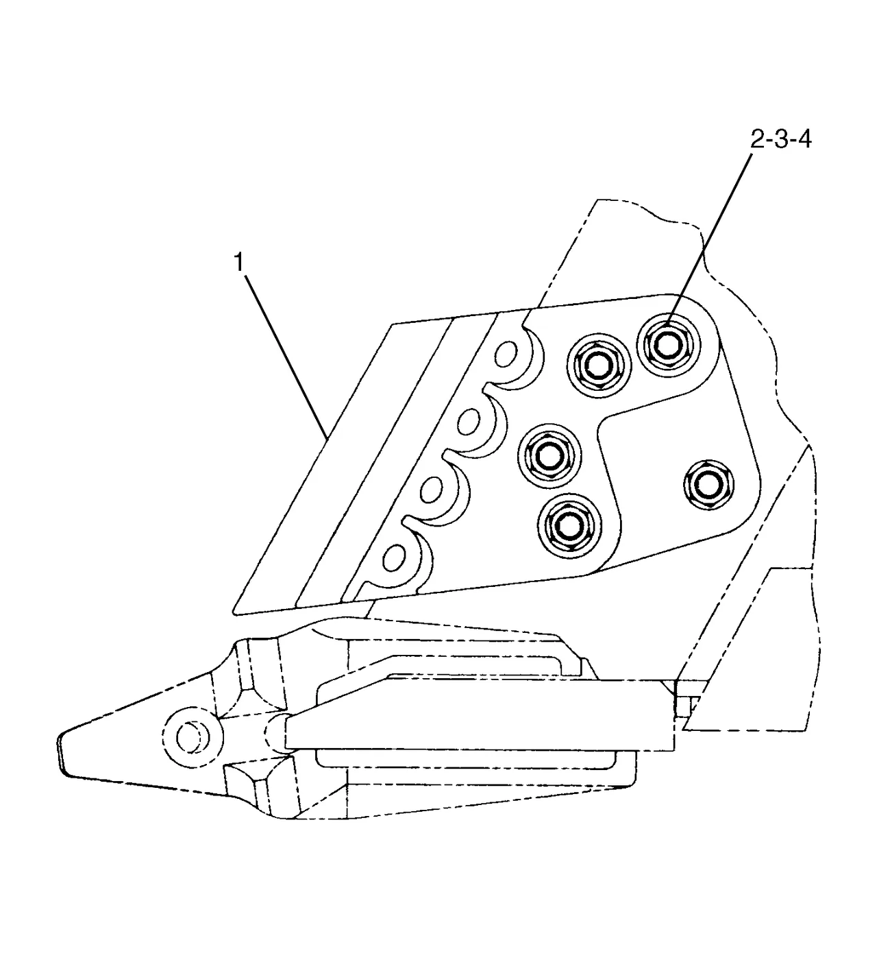 345B · IMPLEMENTS · 087-5960 CAT parts diagram