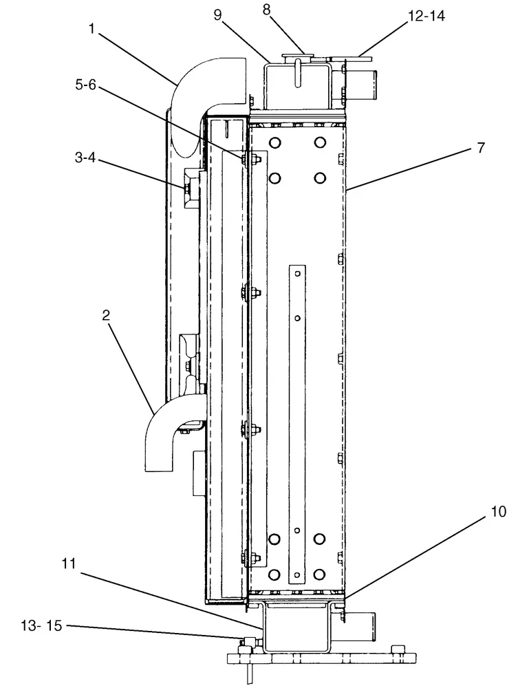 345B · COOLING SYSTEM · 124-1675 CAT parts diagram