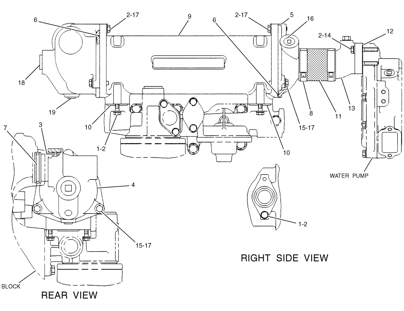 345B · COOLING SYSTEM · 115-2990 CAT parts diagram