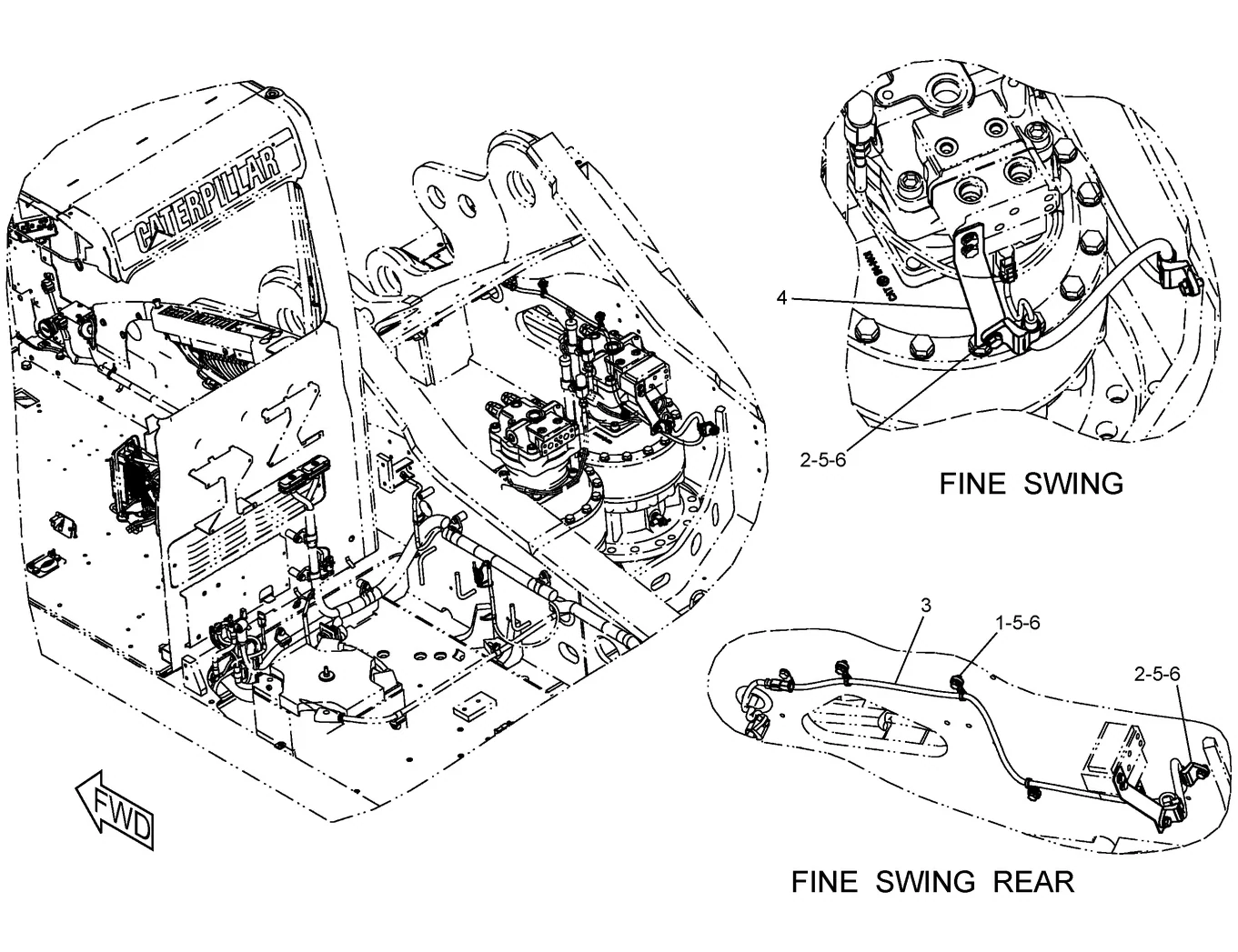 345C · ELECTRICAL AND STARTING SYSTEM · 227-7143 CAT parts diagram
