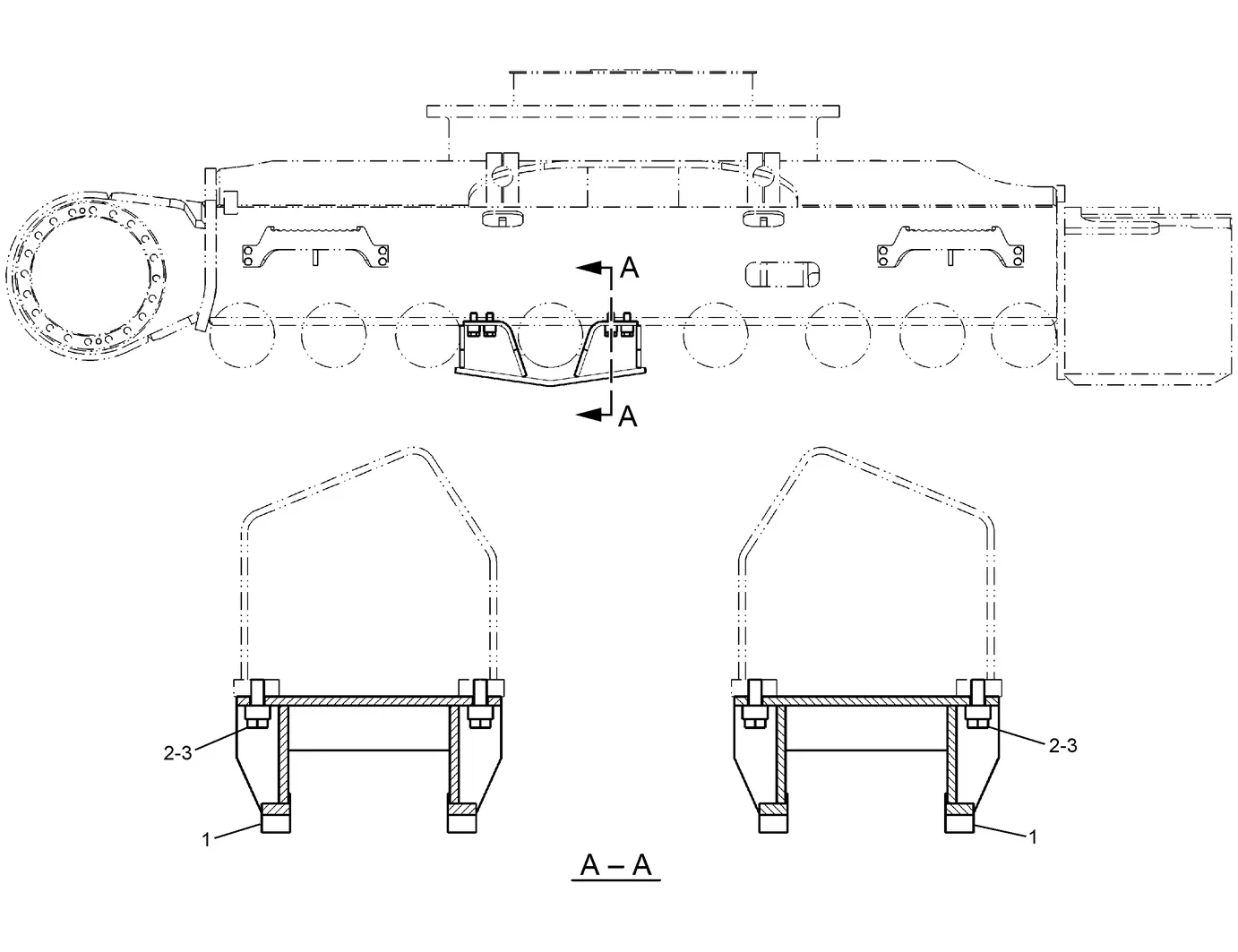 345C · FRAME AND BODY · 153-1588 CAT parts diagram
