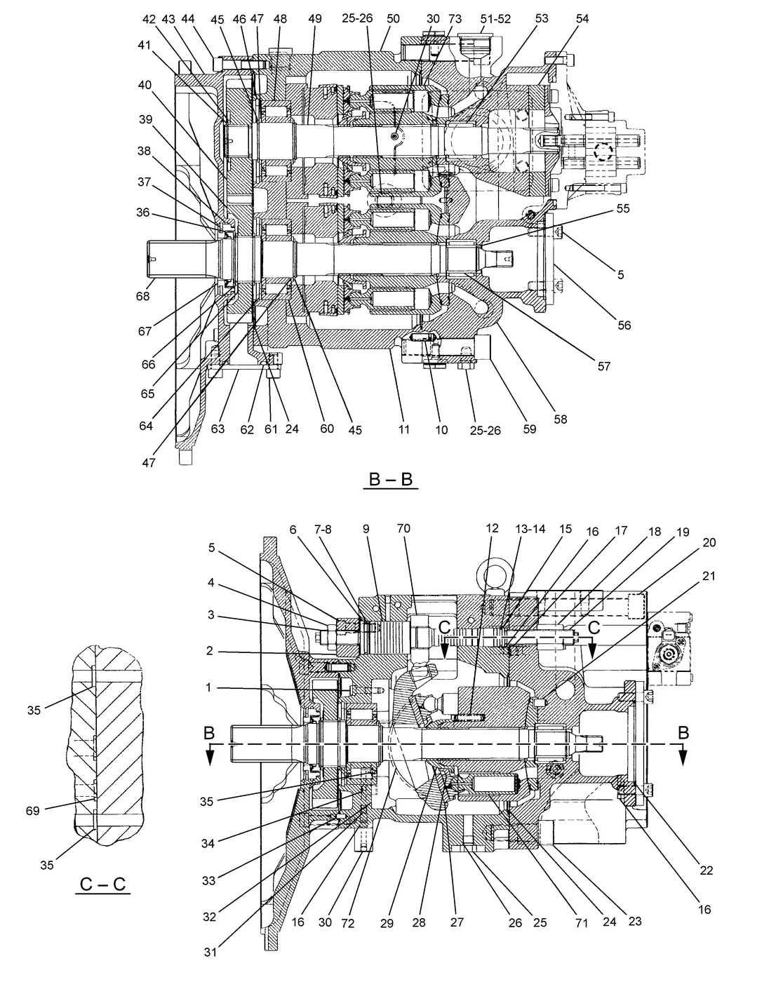 345C · HYDRAULIC SYSTEM · 283-6084 CAT parts diagram