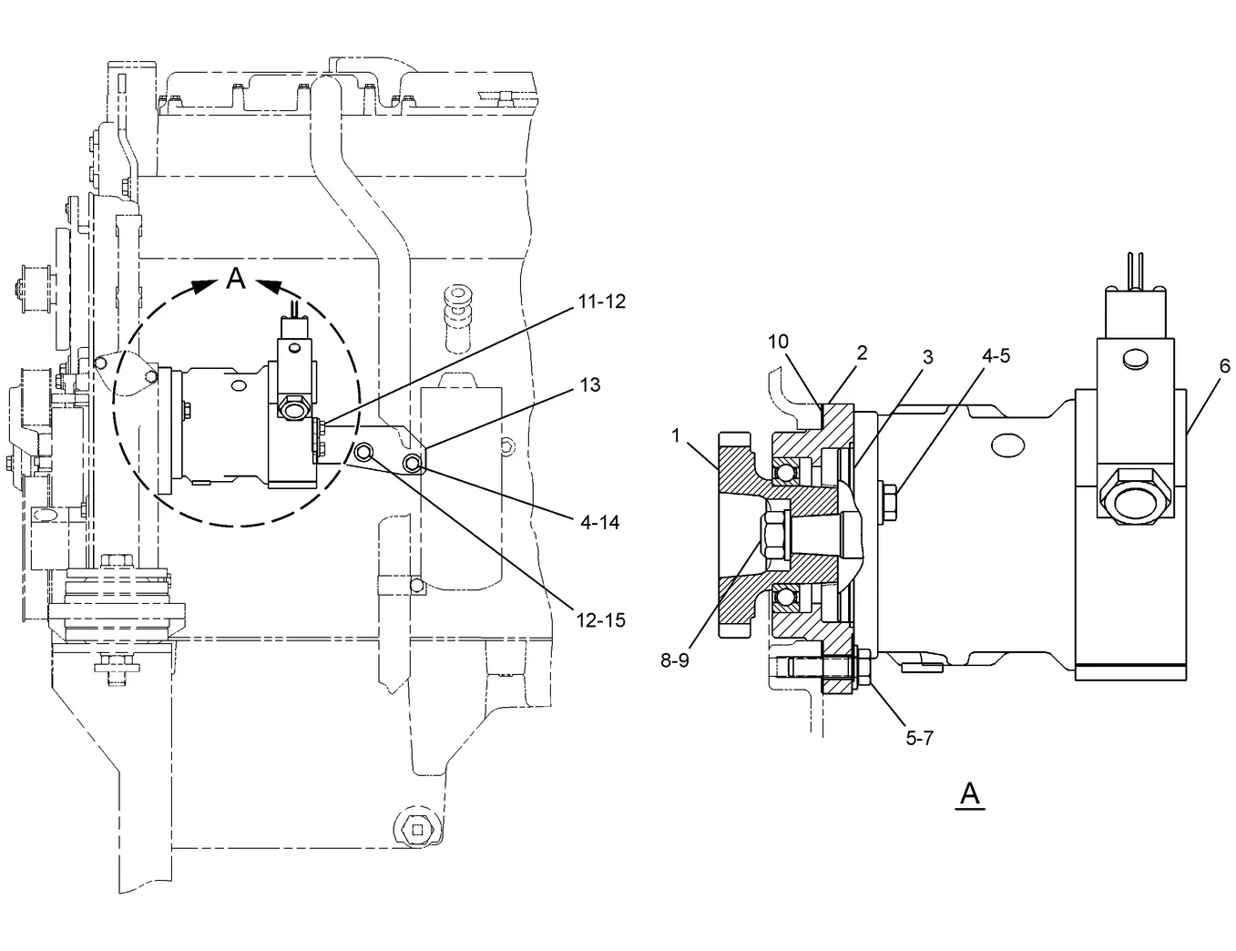 345C · HYDRAULIC SYSTEM · 255-2984 CAT parts diagram