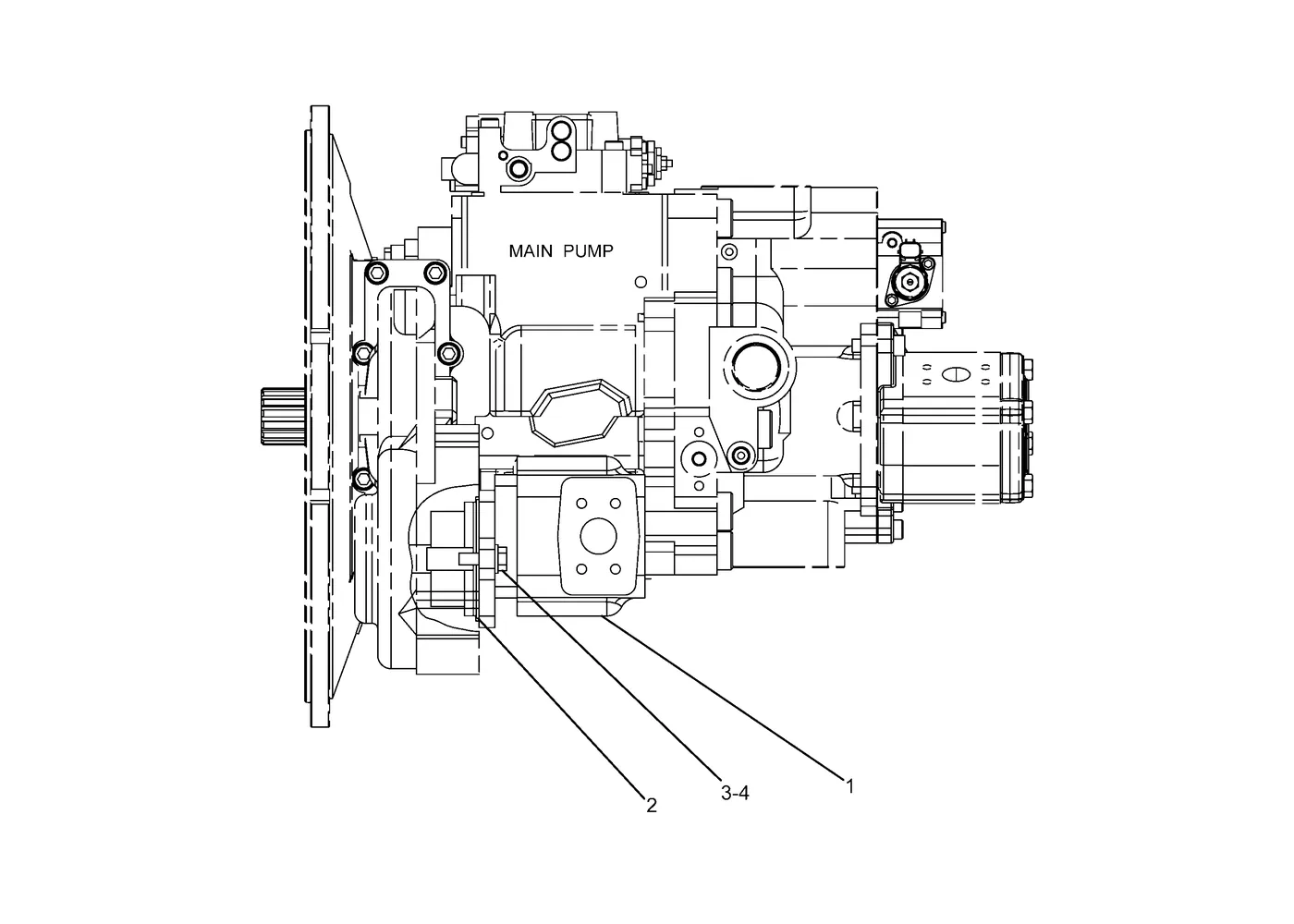 345C · HYDRAULIC SYSTEM · 242-6805 CAT parts diagram