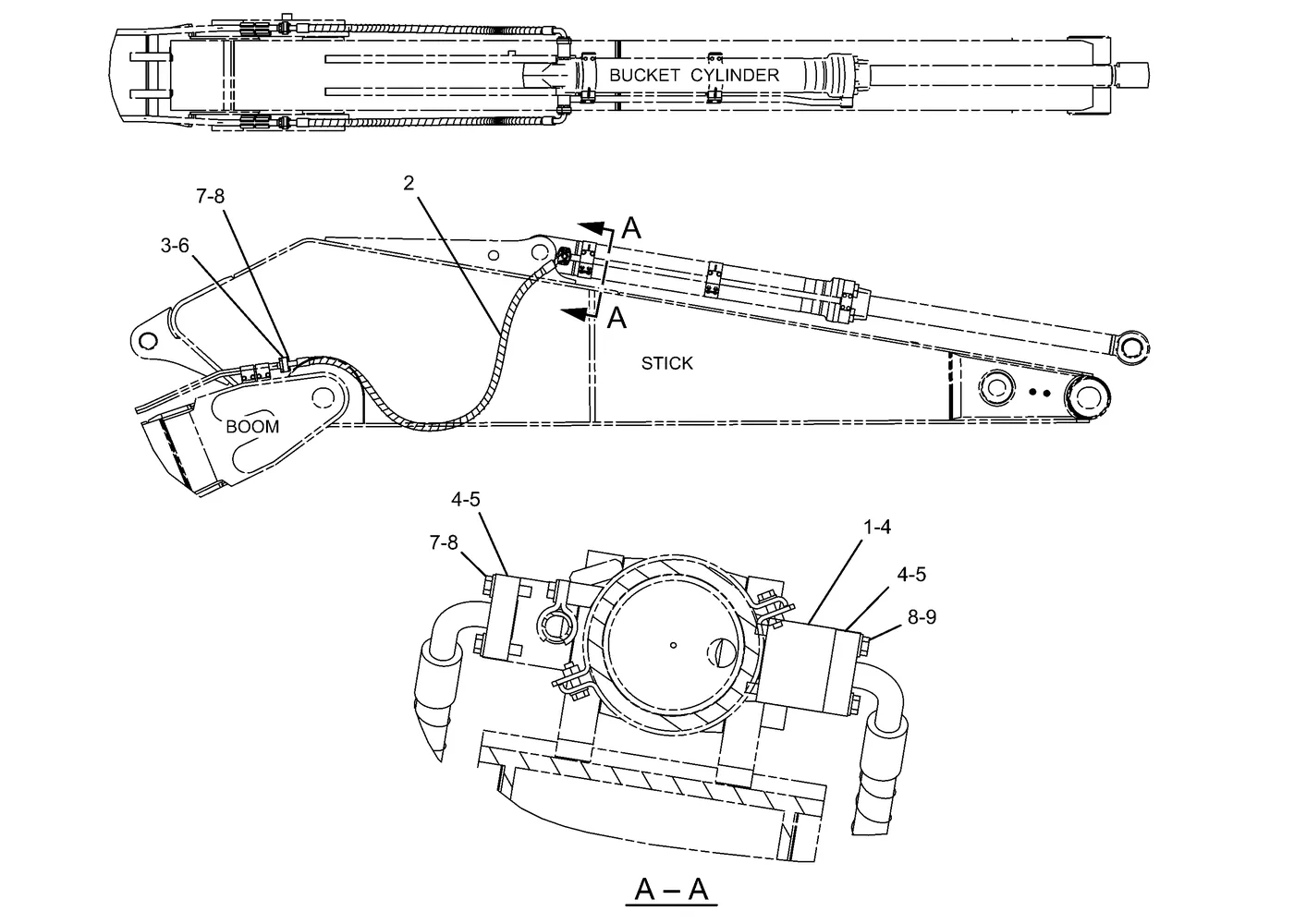 345C · HYDRAULIC SYSTEM · 245-4931 CAT parts diagram