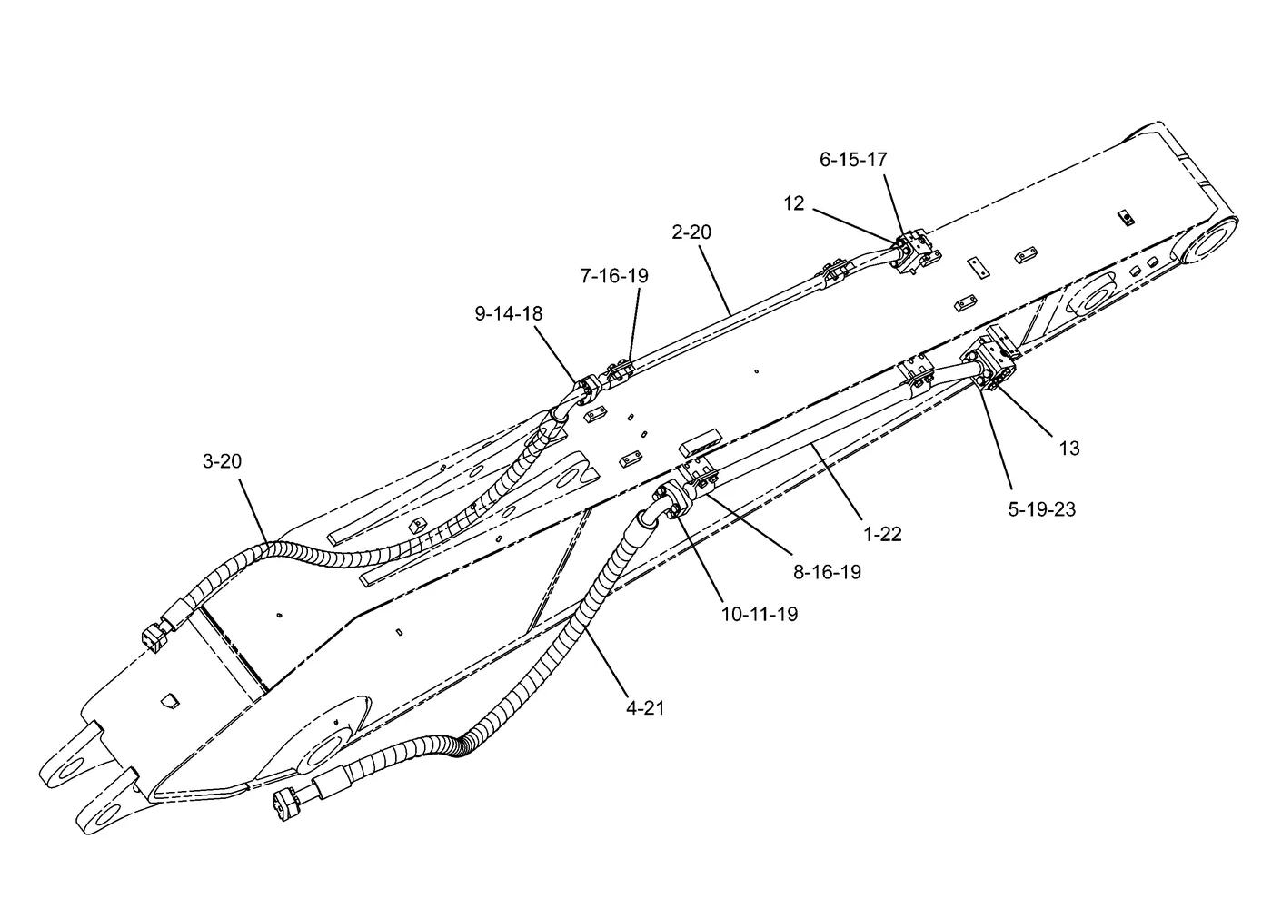 345C · HYDRAULIC SYSTEM · 135-4096 CAT parts diagram