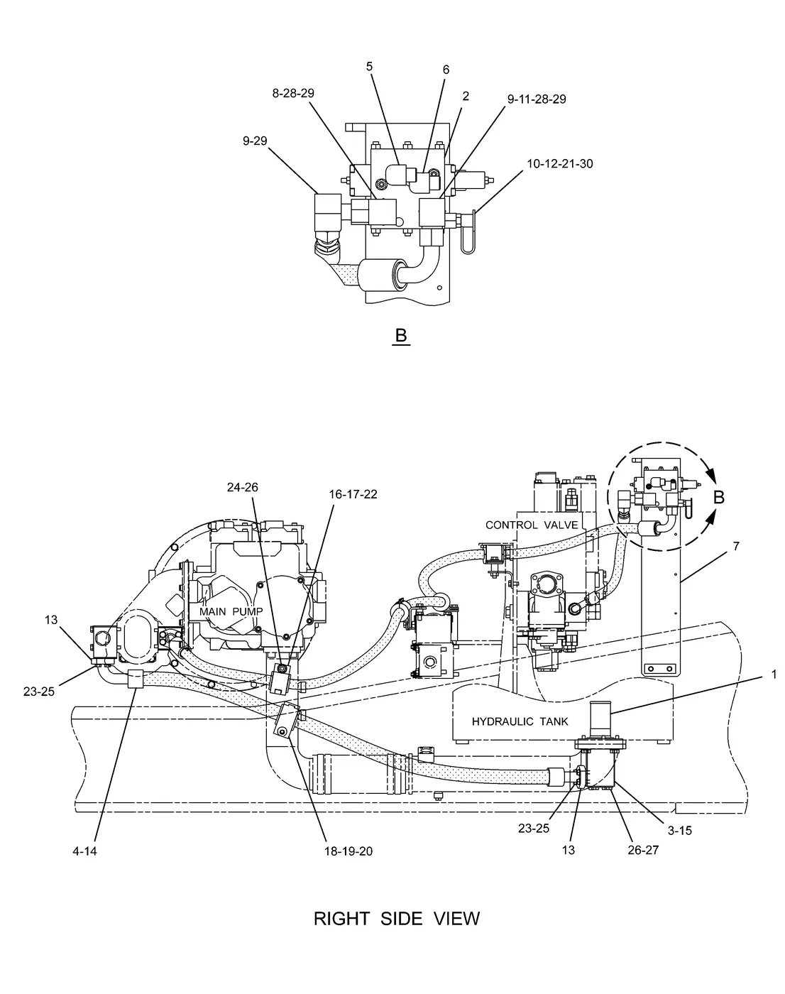 345C · HYDRAULIC SYSTEM · 227-0586 CAT parts diagram