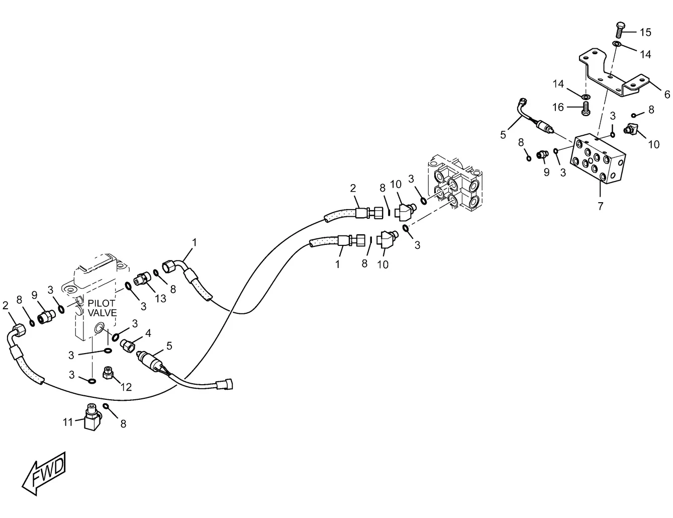 345C · HYDRAULIC SYSTEM · 248-9460 CAT parts diagram