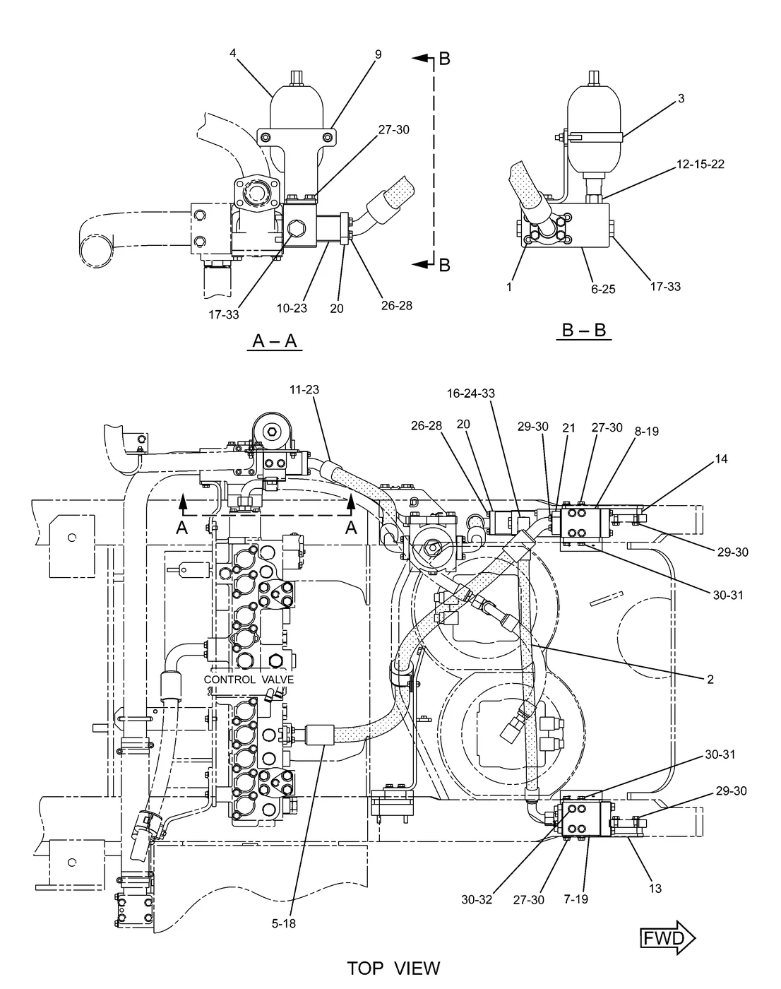 345C · HYDRAULIC SYSTEM · 248-9459 CAT parts diagram