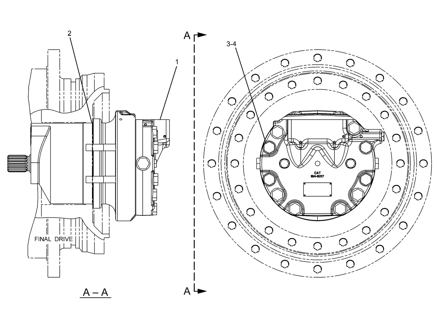 345C · HYDRAULIC SYSTEM · 225-4504 CAT parts diagram