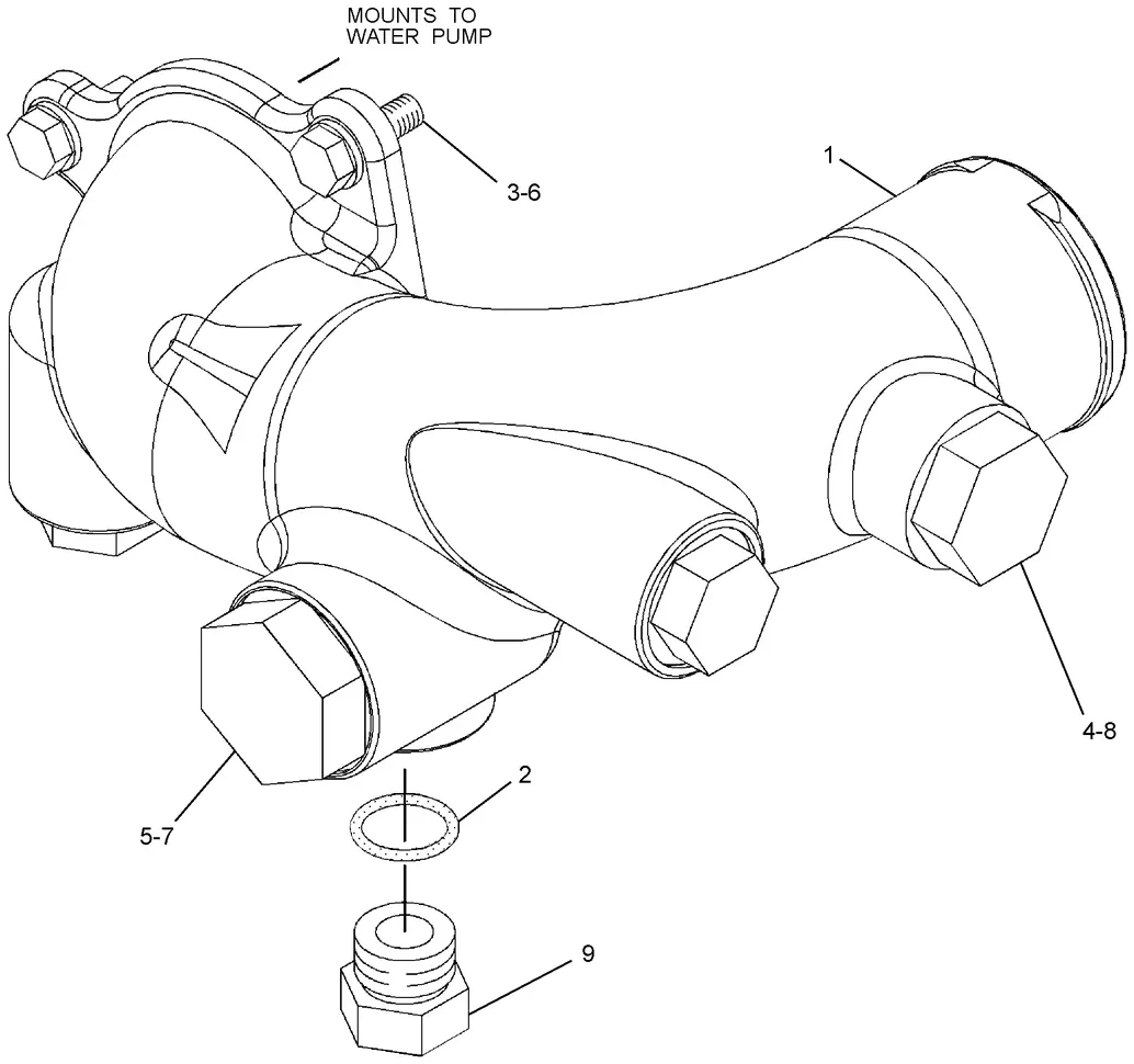345C · COOLING SYSTEM · 236-5900 CAT parts diagram
