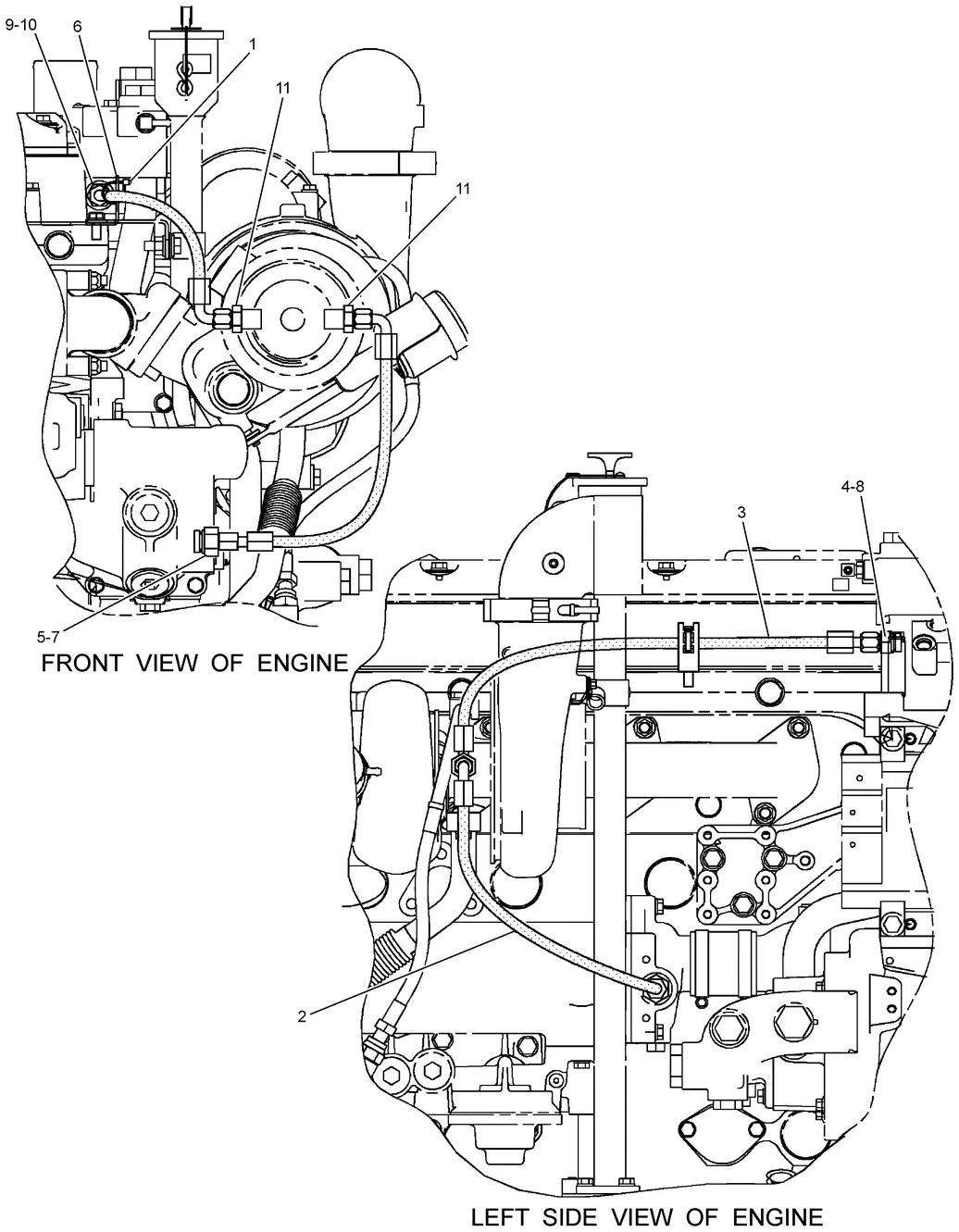 345C · COOLING SYSTEM · 220-7057 CAT parts diagram
