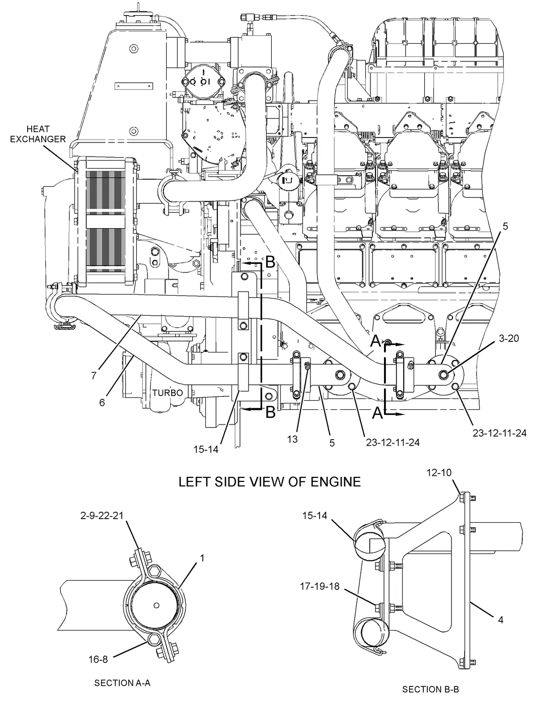 3508C · COOLING SYSTEM · 293-3410 CAT parts diagram