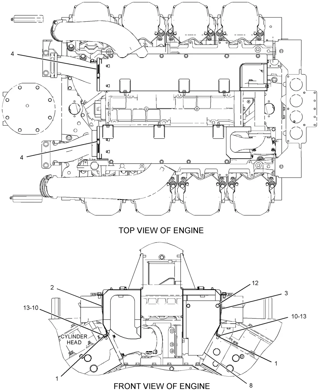3508C · AIR INLET AND EXHAUST SYSTEM · 285-5356 CAT parts diagram