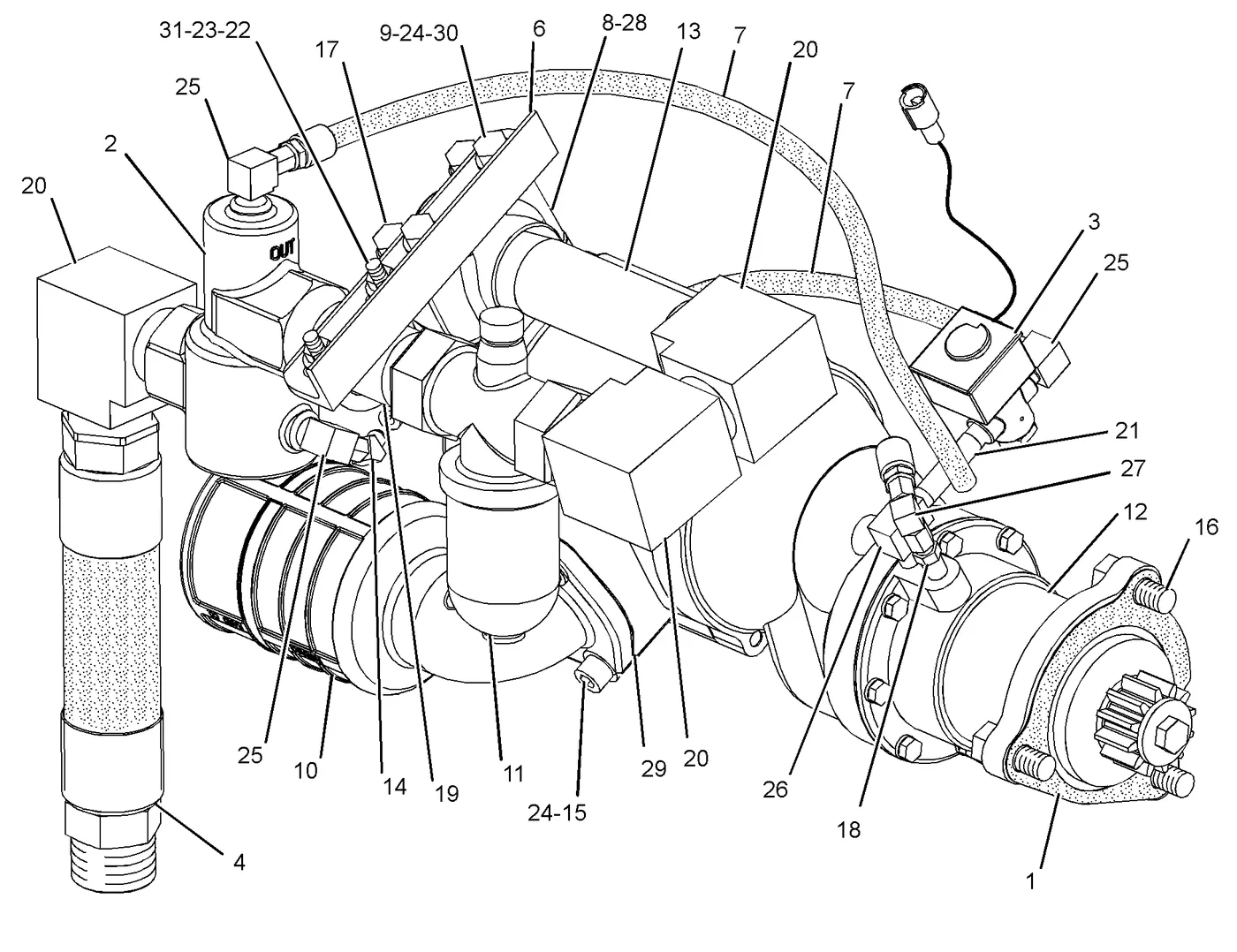 3508C · ELECTRICAL AND STARTING SYSTEM · 143-5173 CAT parts diagram