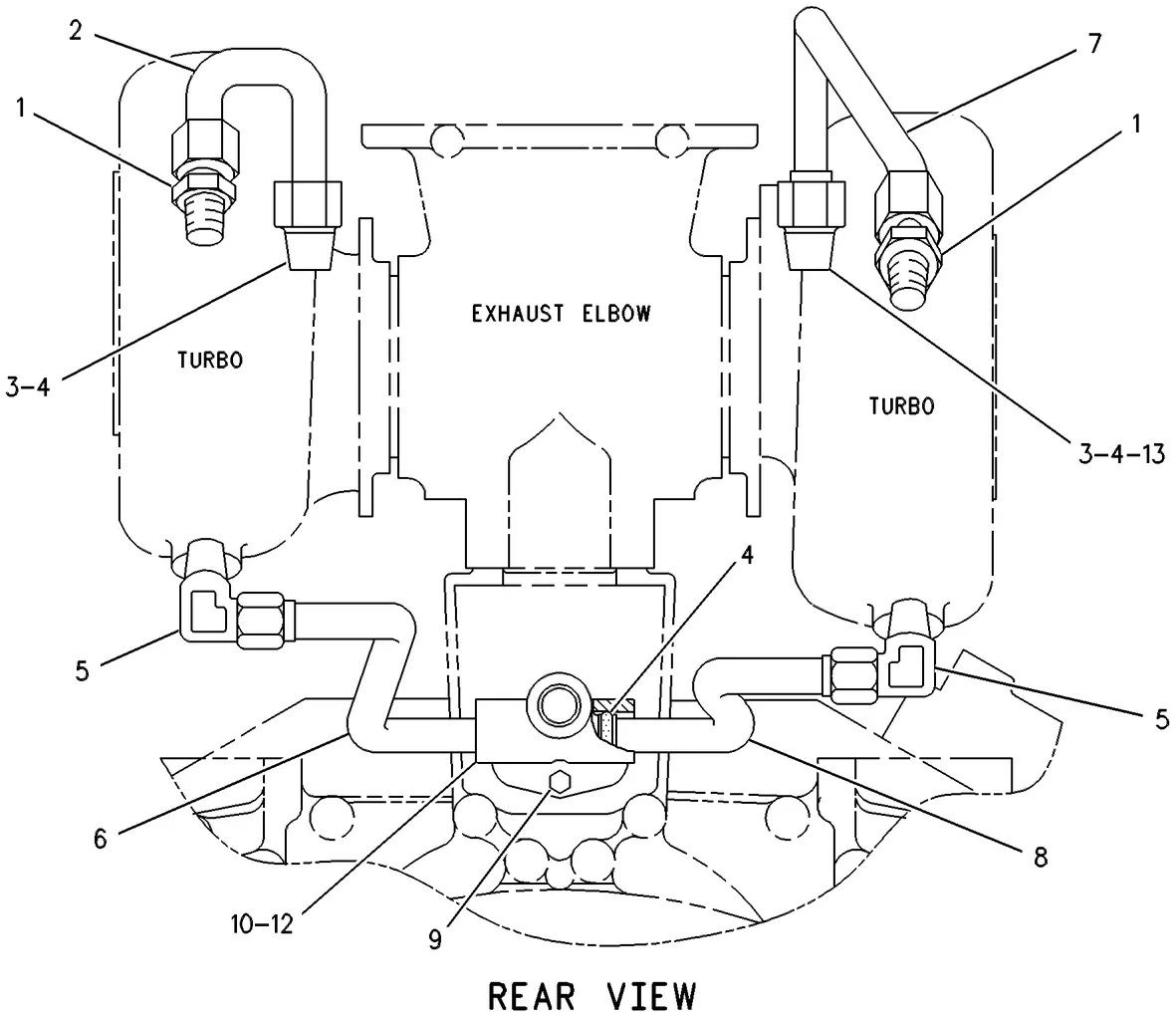 3512 · COOLING SYSTEM · 009-4440 CAT parts diagram