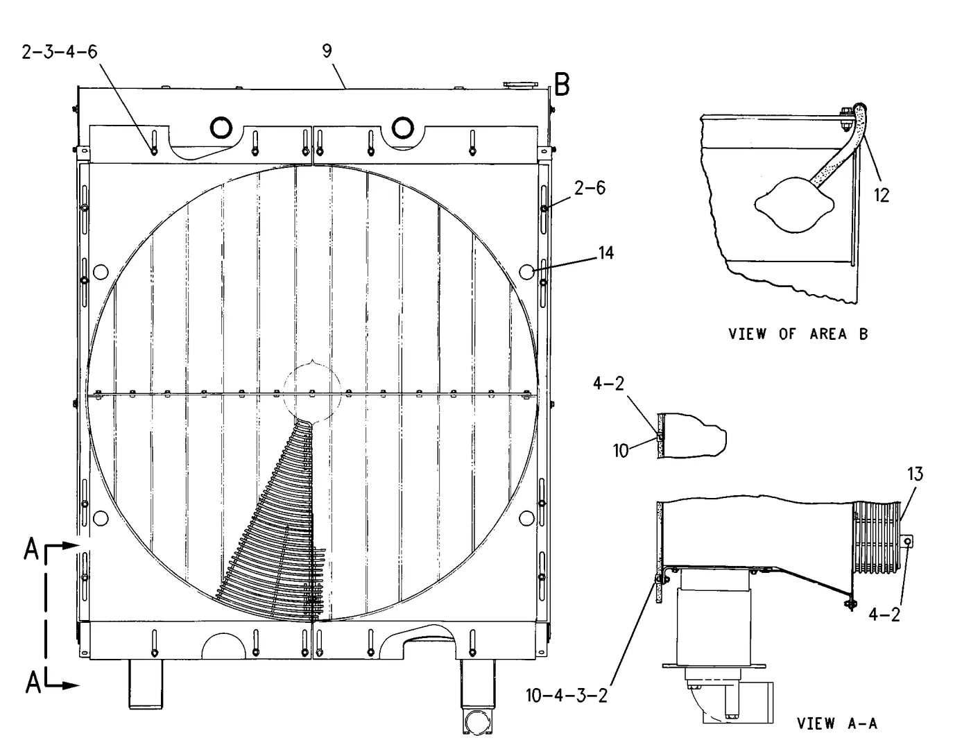 3512 · COOLING SYSTEM · 166-4377 CAT parts diagram