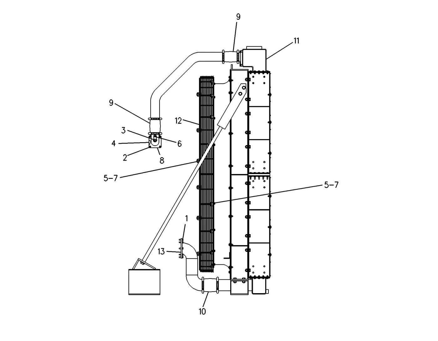 3512 · COOLING SYSTEM · 127-8526 CAT parts diagram