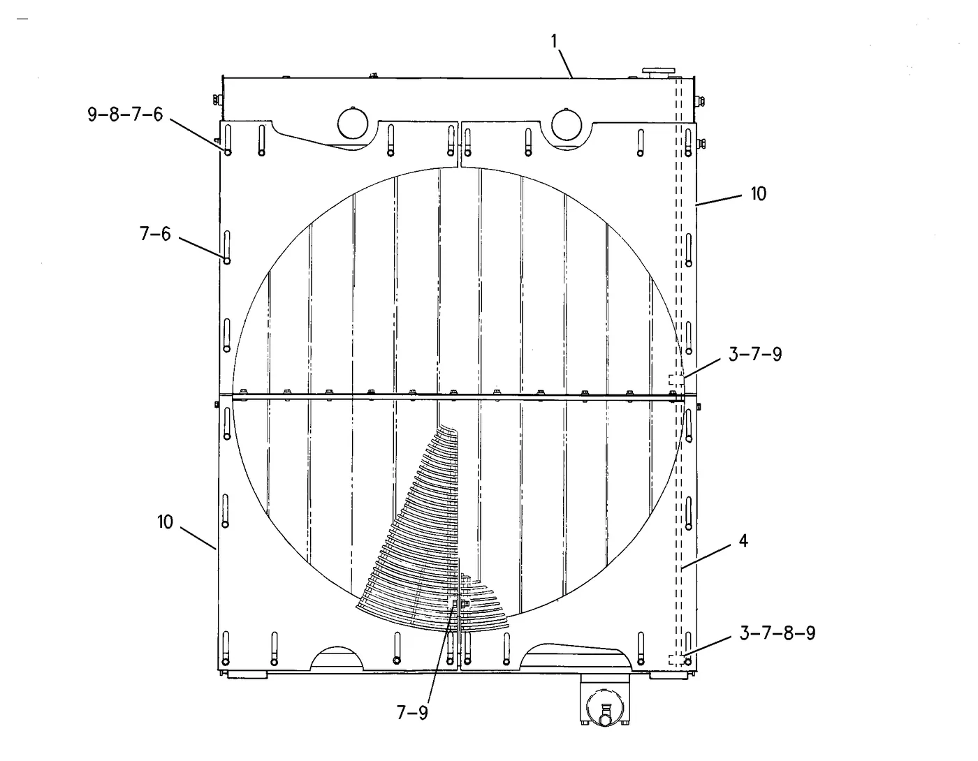 3512 · COOLING SYSTEM · 127-8526 CAT parts diagram