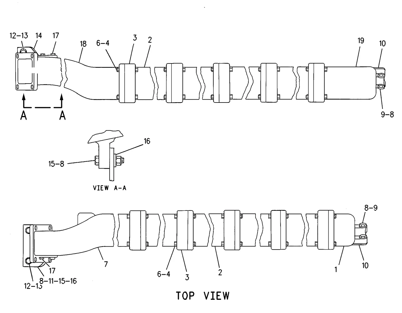3512 · AIR INLET AND EXHAUST SYSTEM · 168-7800 CAT parts diagram