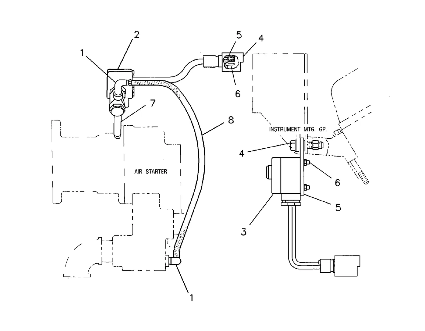 3512 · ELECTRICAL AND STARTING SYSTEM · 033-6042 CAT parts diagram