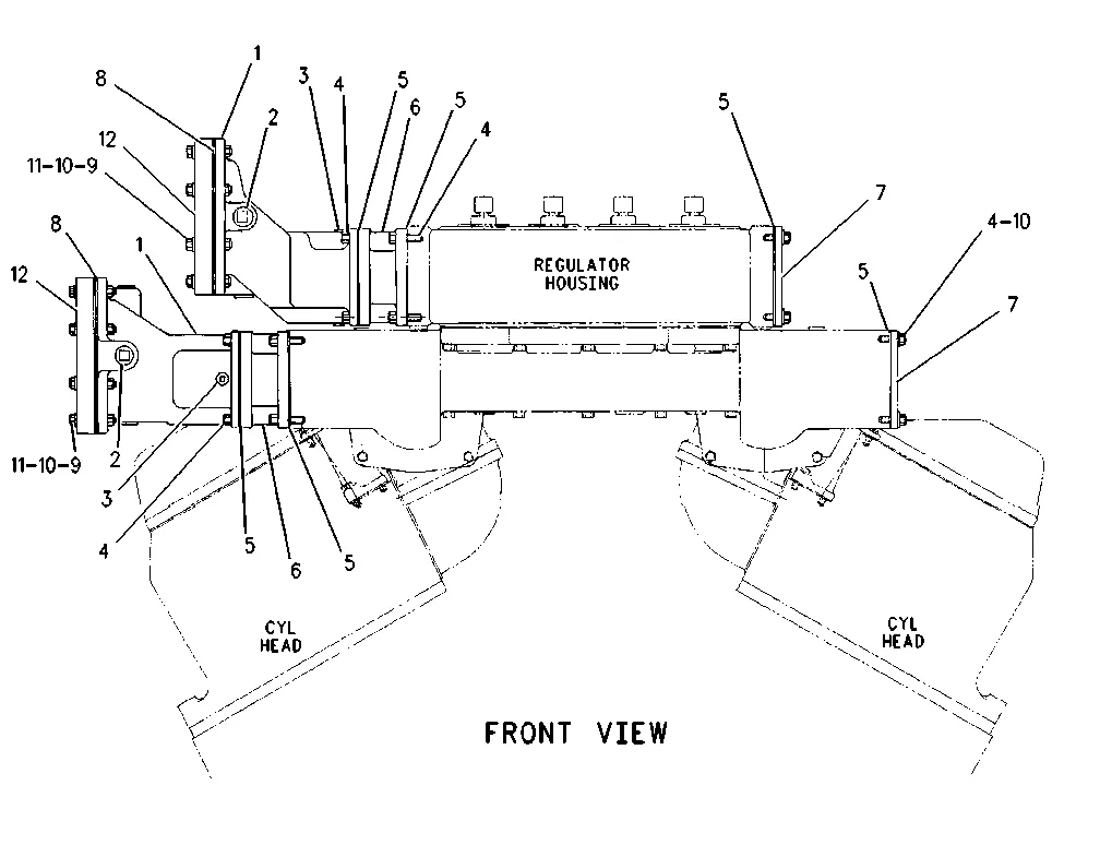 3512 · COOLING SYSTEM · 166-4377 CAT parts diagram