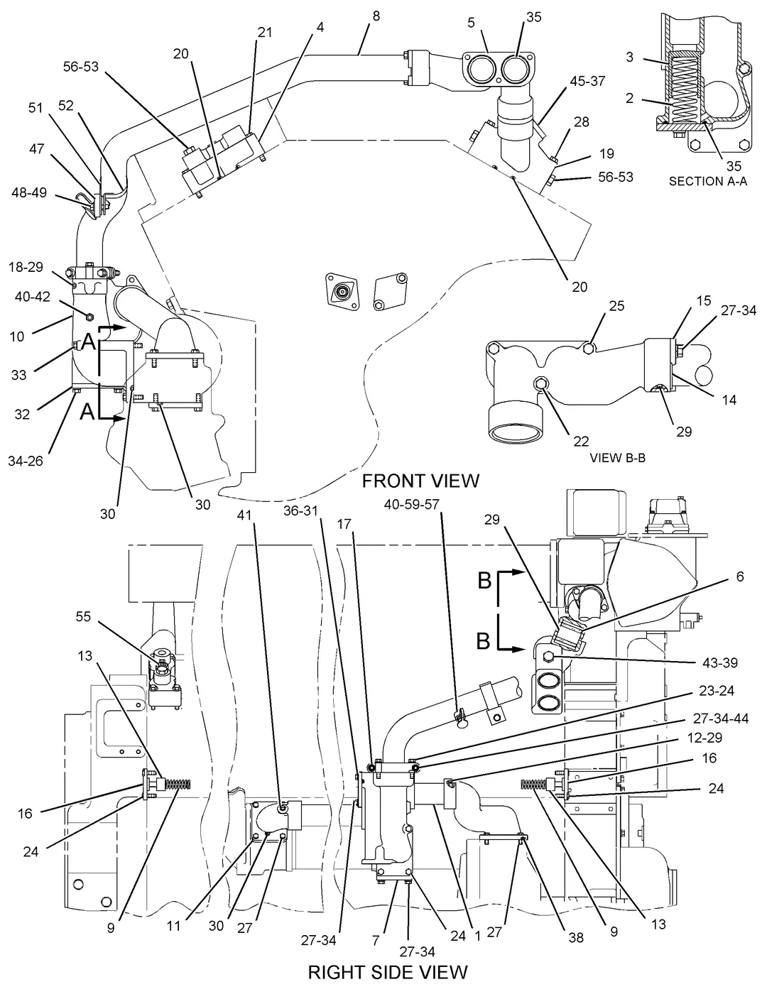 3512C · LUBRICATION SYSTEM · 261-7305 CAT parts diagram