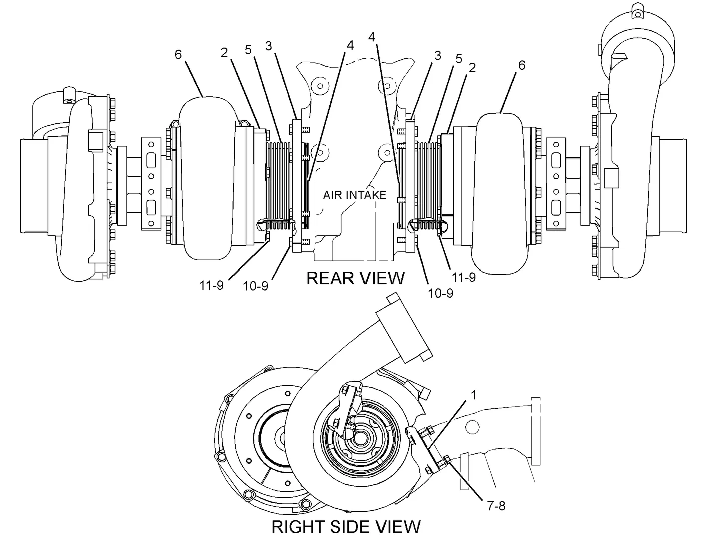 3512C · AIR INLET AND EXHAUST SYSTEM · 261-7305 CAT parts diagram