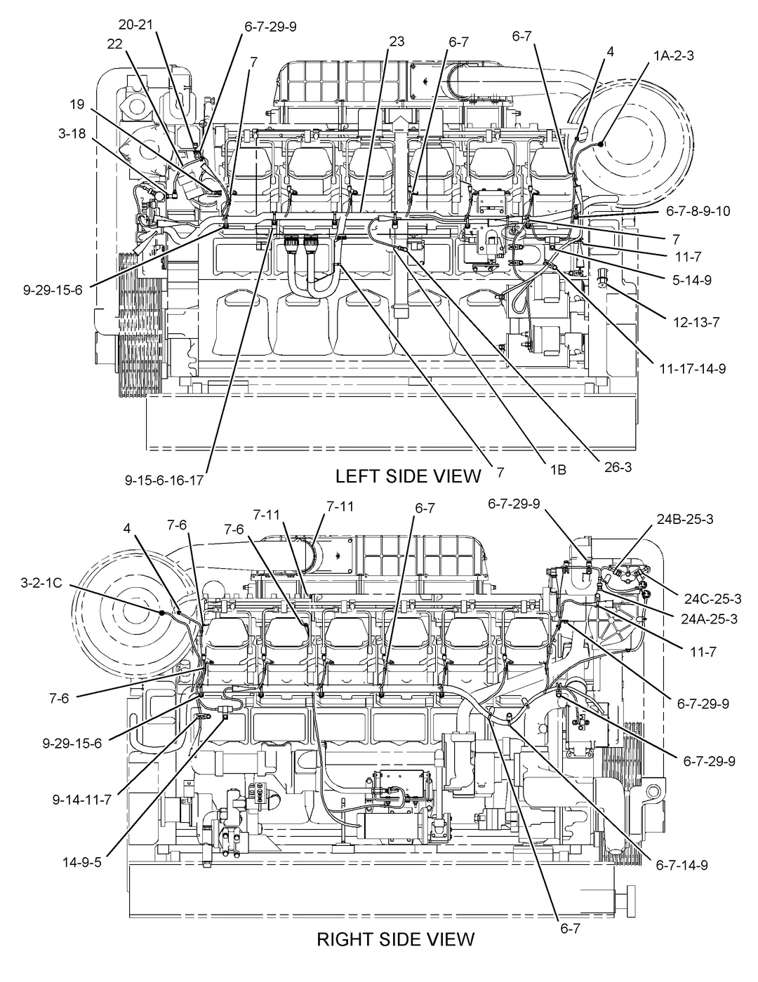 3512C · ELECTRICAL AND STARTING SYSTEM · 253-7391 CAT parts diagram