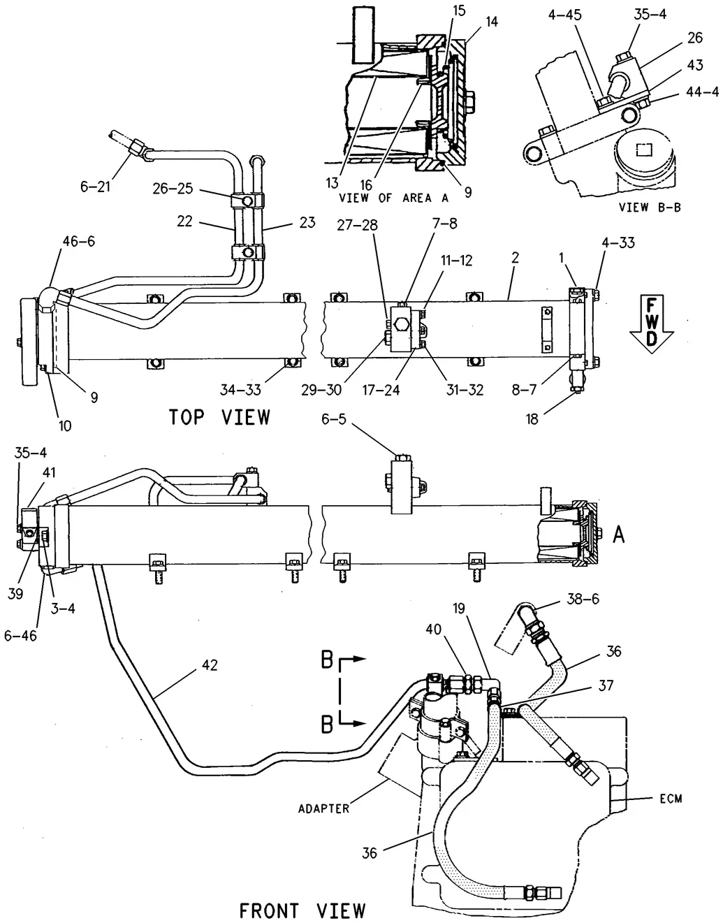 3516 · FUEL SYSTEM · 115-7842 CAT parts diagram