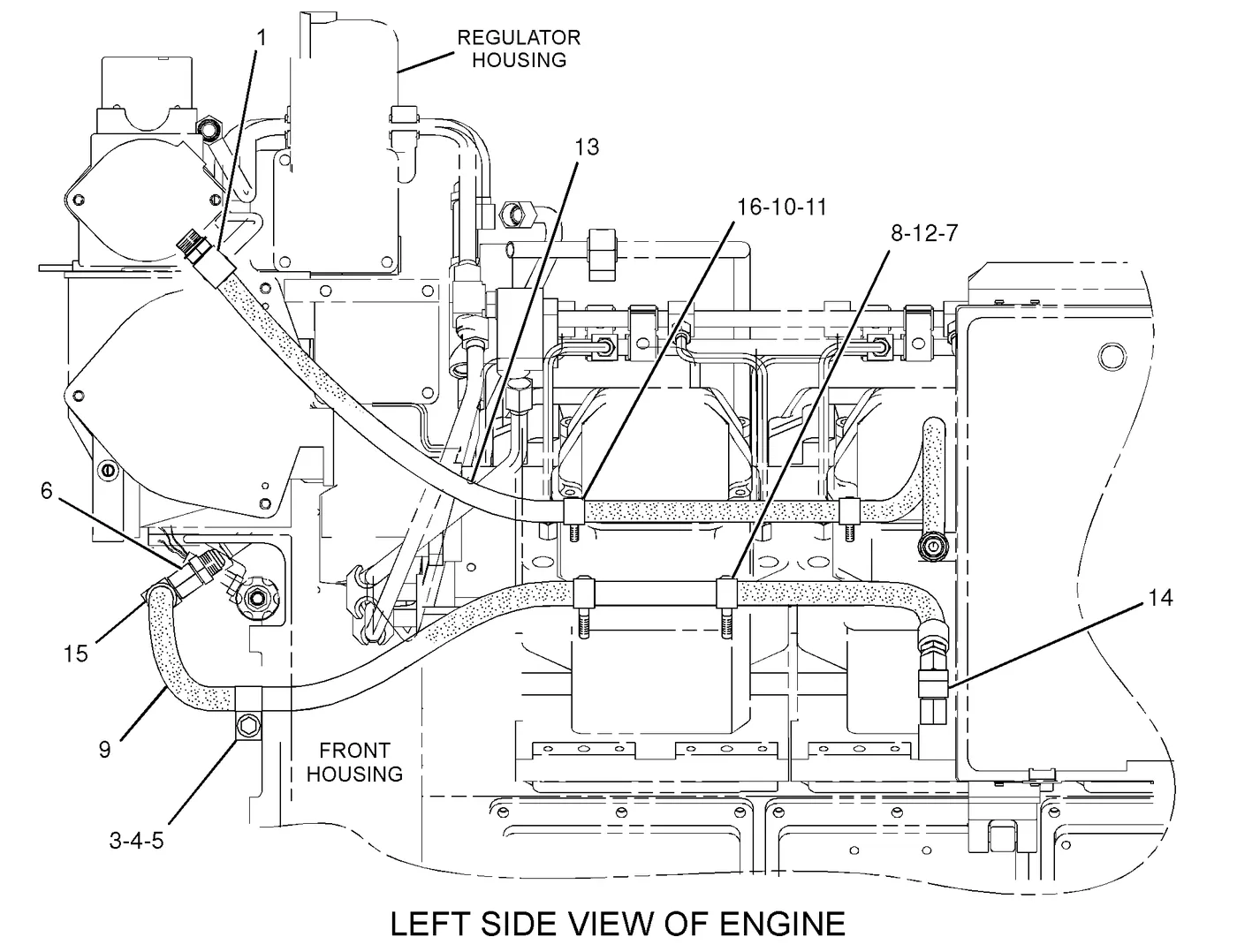 3516 · FUEL SYSTEM · 136-1695 CAT parts diagram