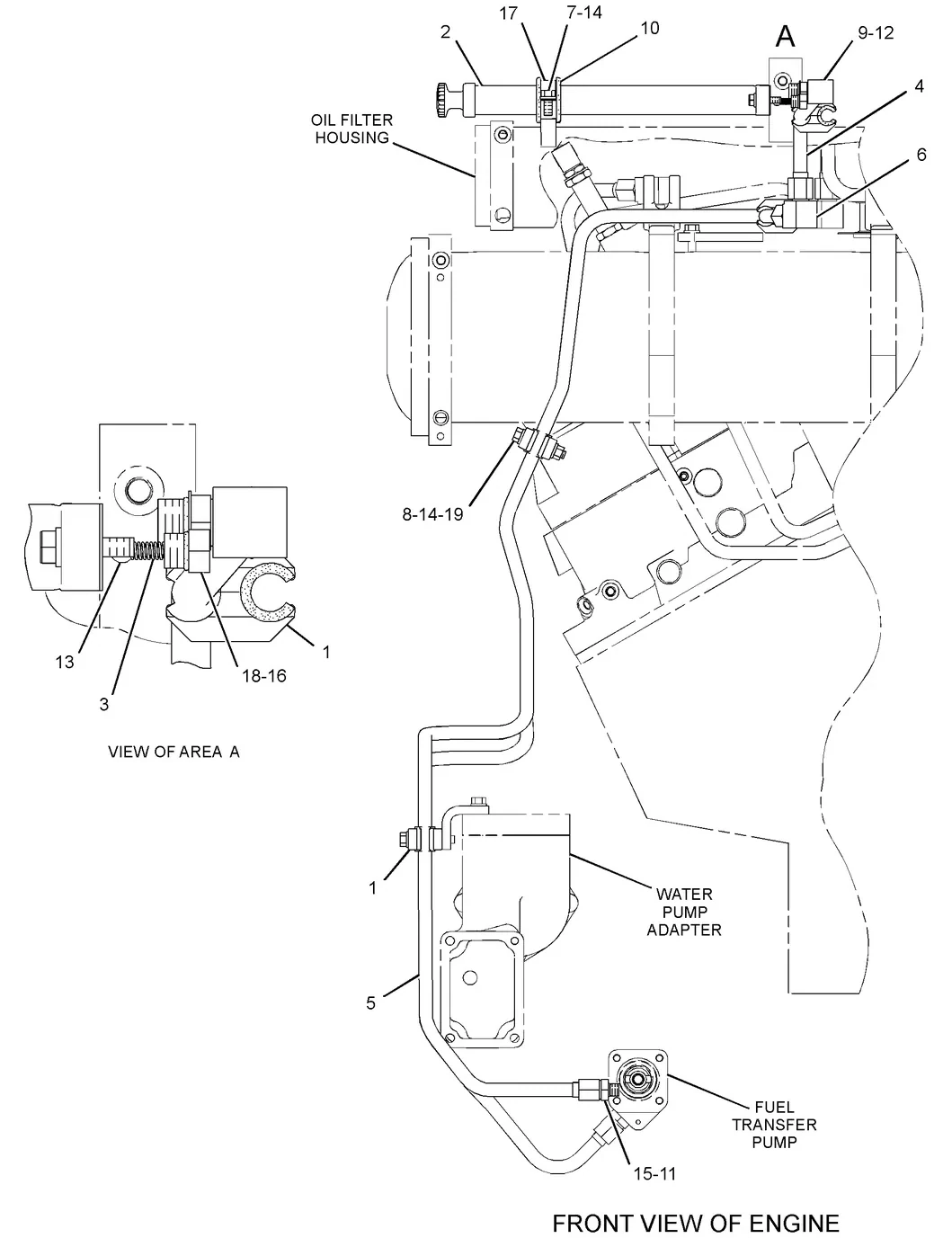 3516 · FUEL SYSTEM · 115-1063 CAT parts diagram