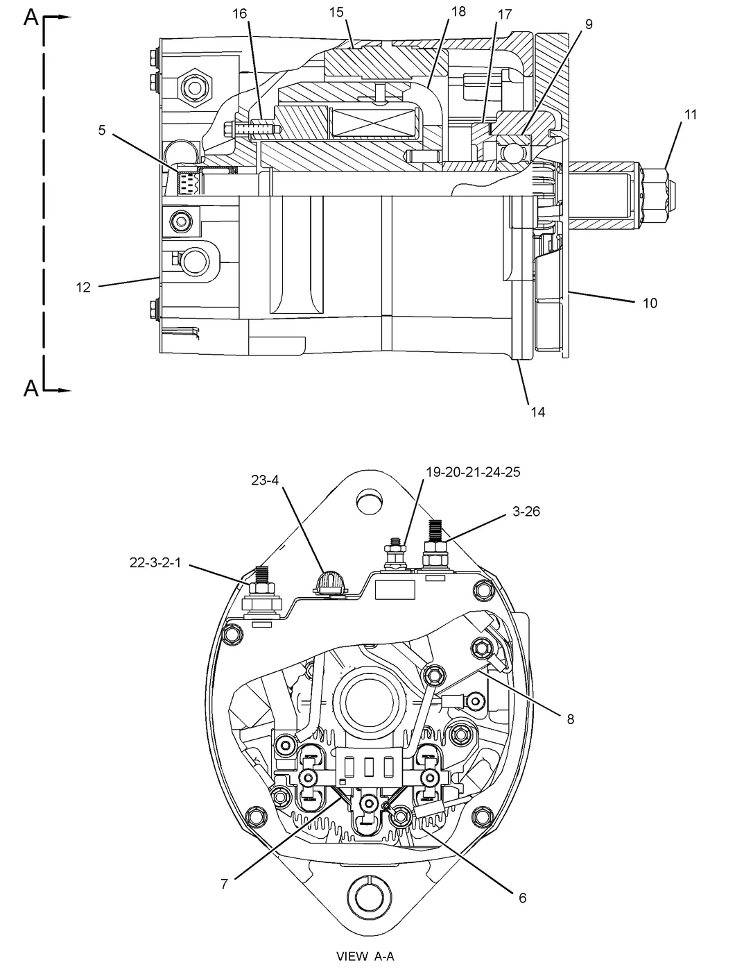 3516 · ELECTRICAL AND STARTING SYSTEM · 333-1184 CAT parts diagram