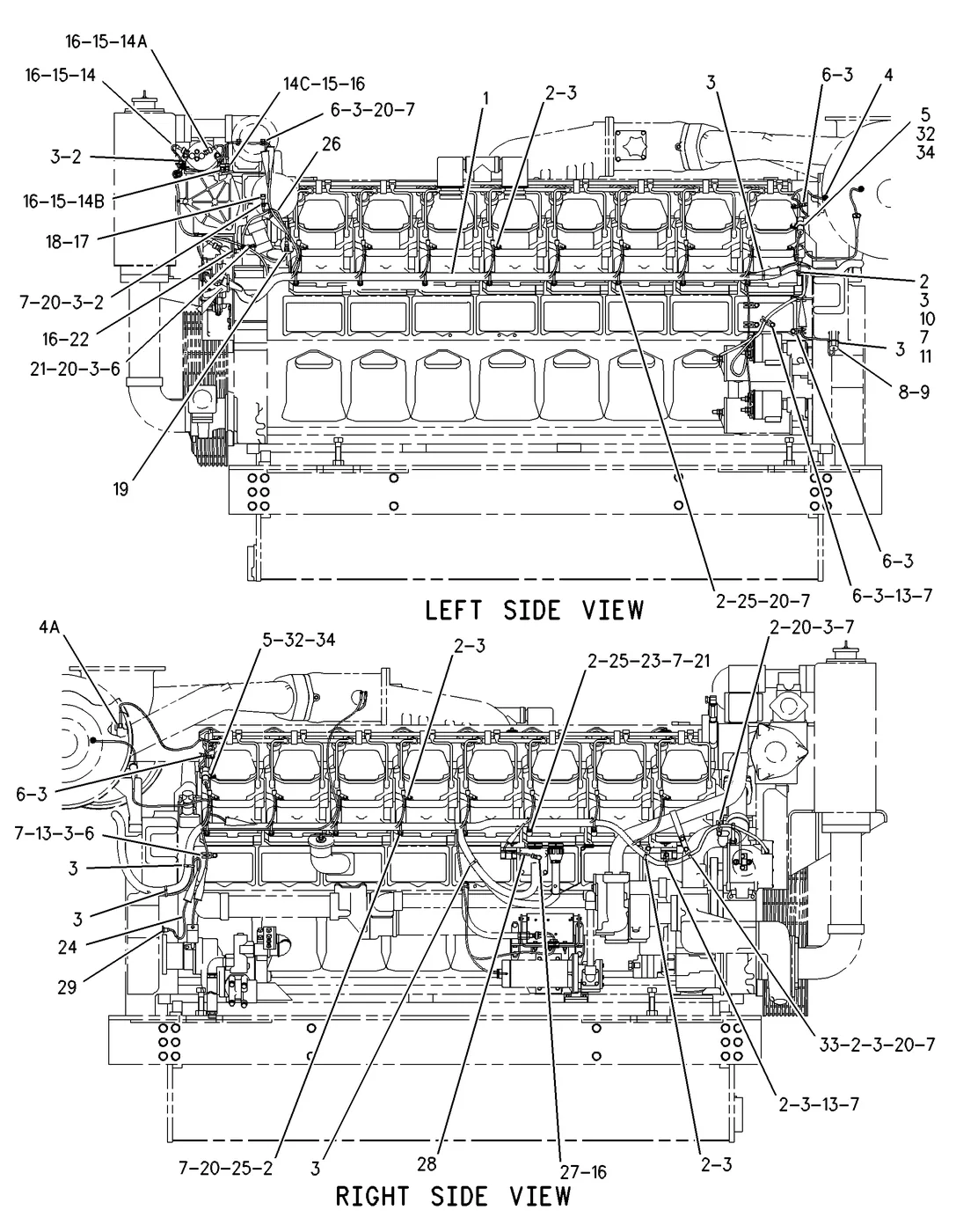 3516 · ELECTRICAL AND STARTING SYSTEM · 132-6465 CAT parts diagram