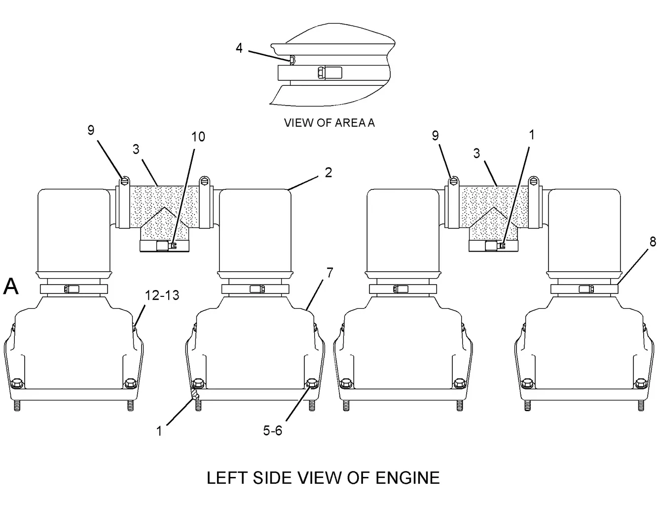3516B · LUBRICATION SYSTEM · 124-5513 CAT parts diagram