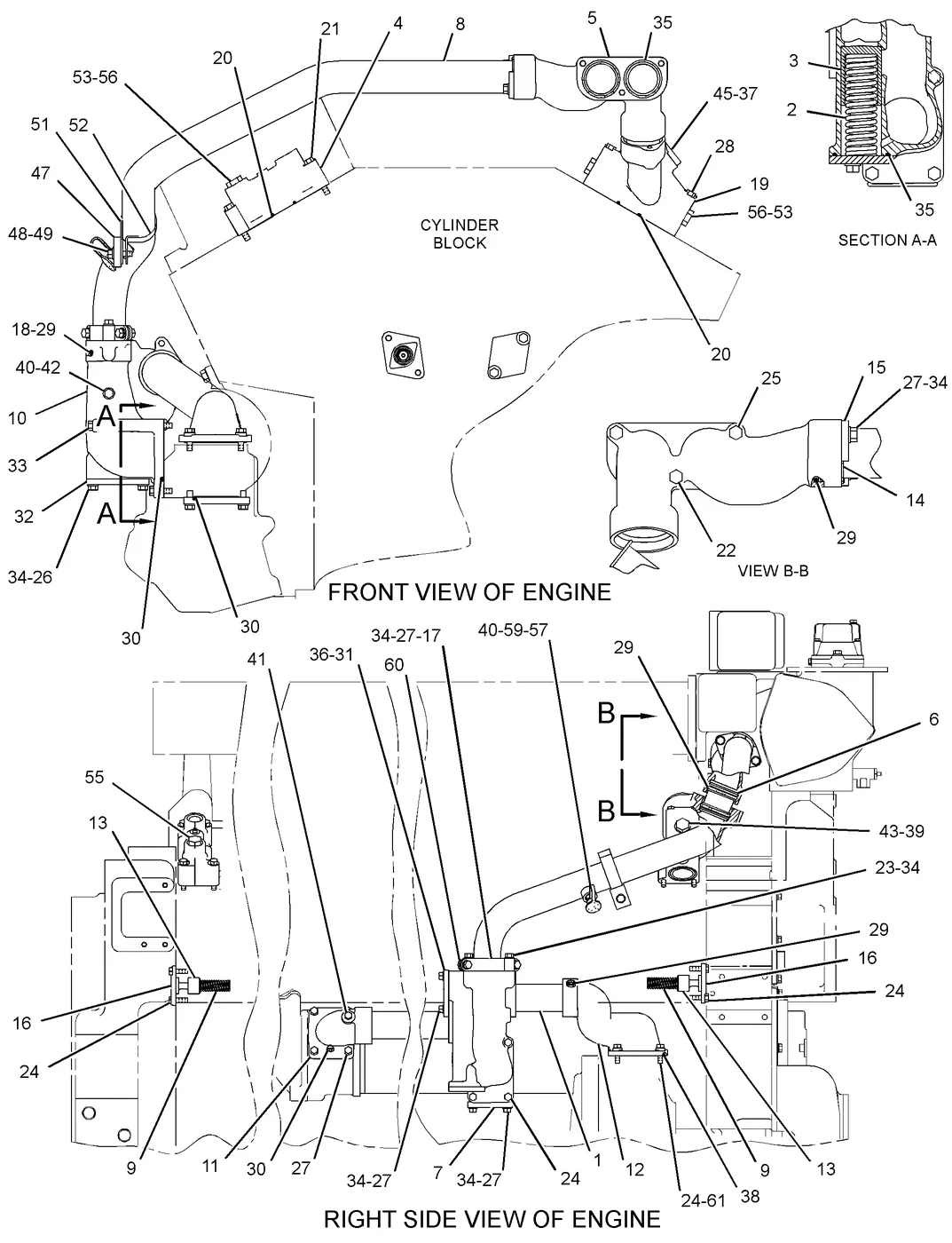 3516B · LUBRICATION SYSTEM · 115-7860 CAT parts diagram