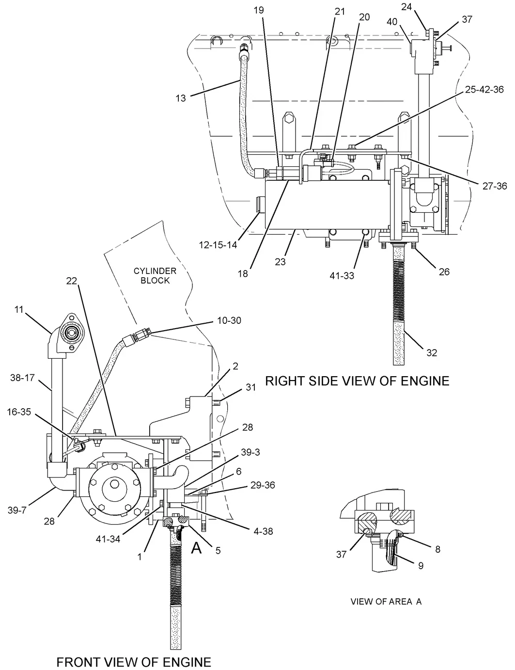 3516B · LUBRICATION SYSTEM · 244-1535 CAT parts diagram