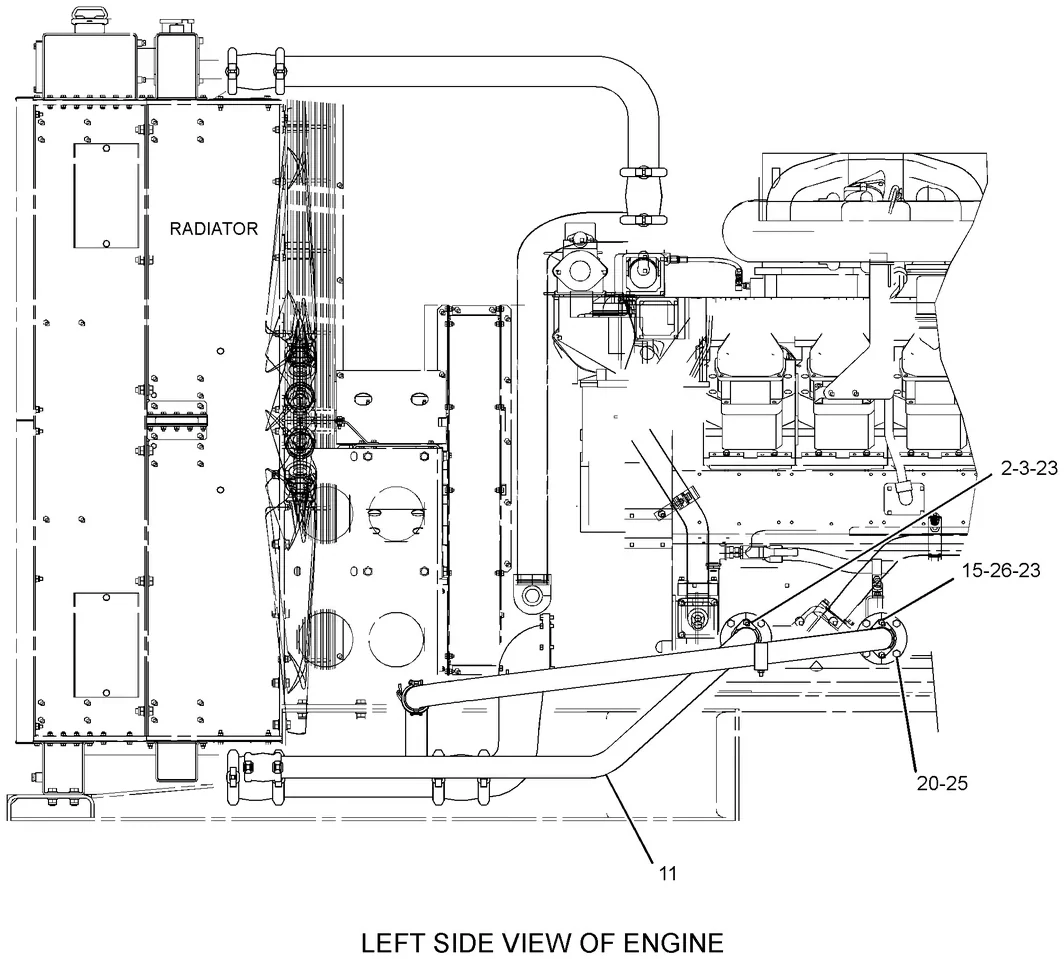 3516B · COOLING SYSTEM · 257-8762 CAT parts diagram