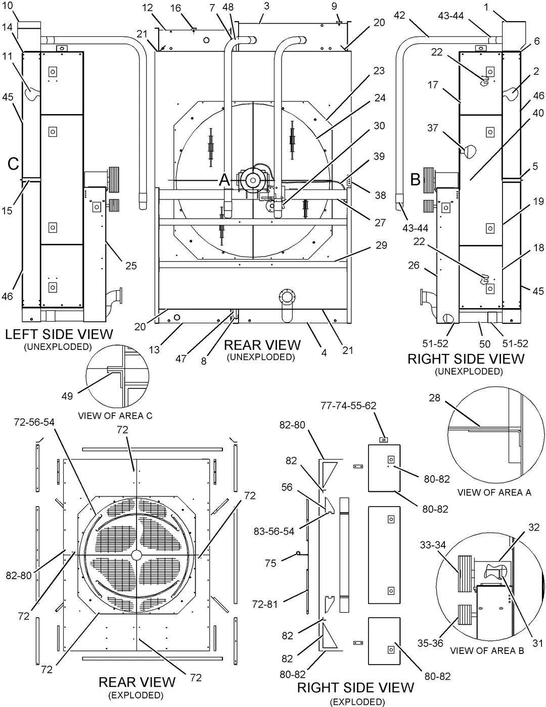 3516B · COOLING SYSTEM · 312-5105 CAT parts diagram