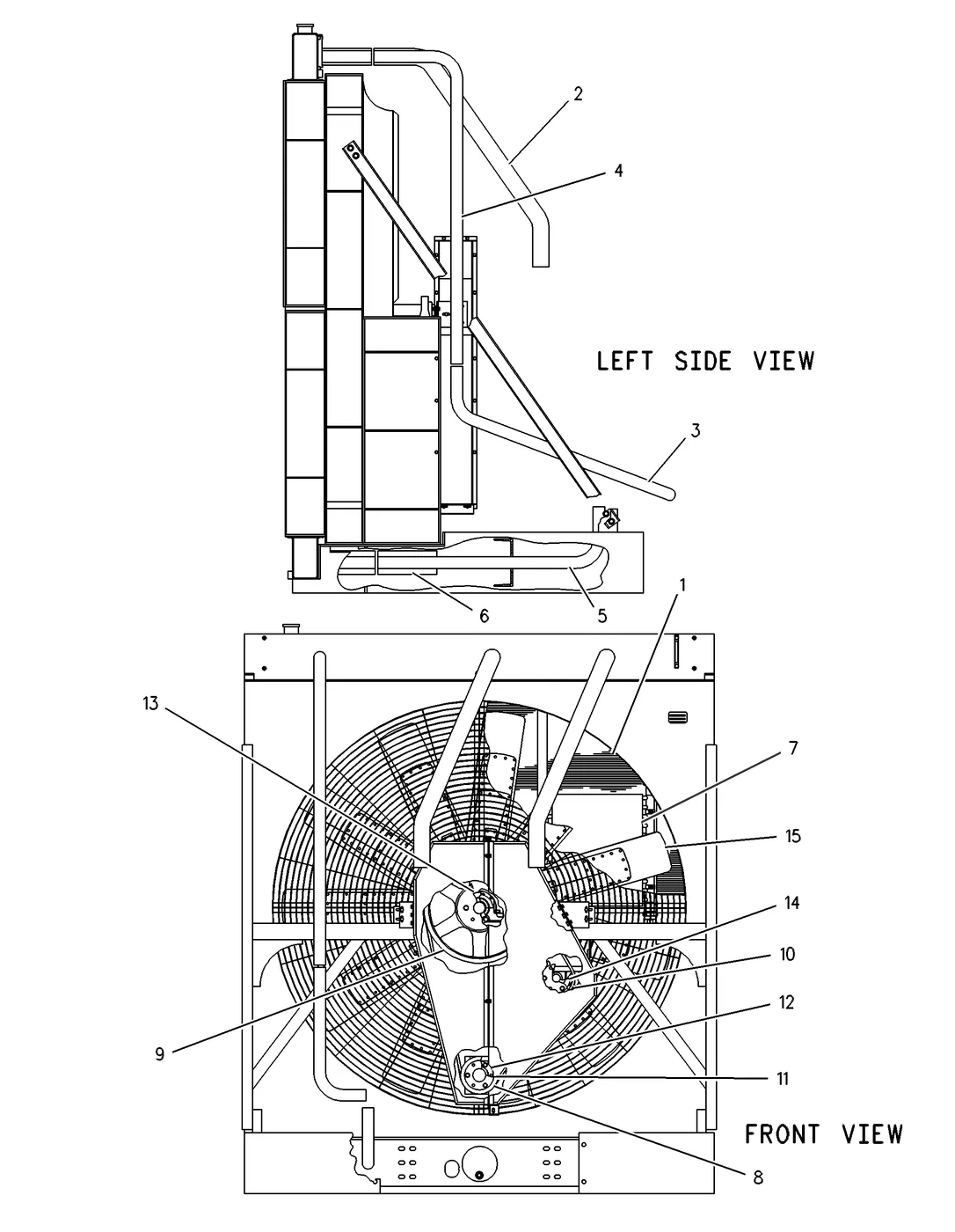 3516B · COOLING SYSTEM · 263-8040 CAT parts diagram